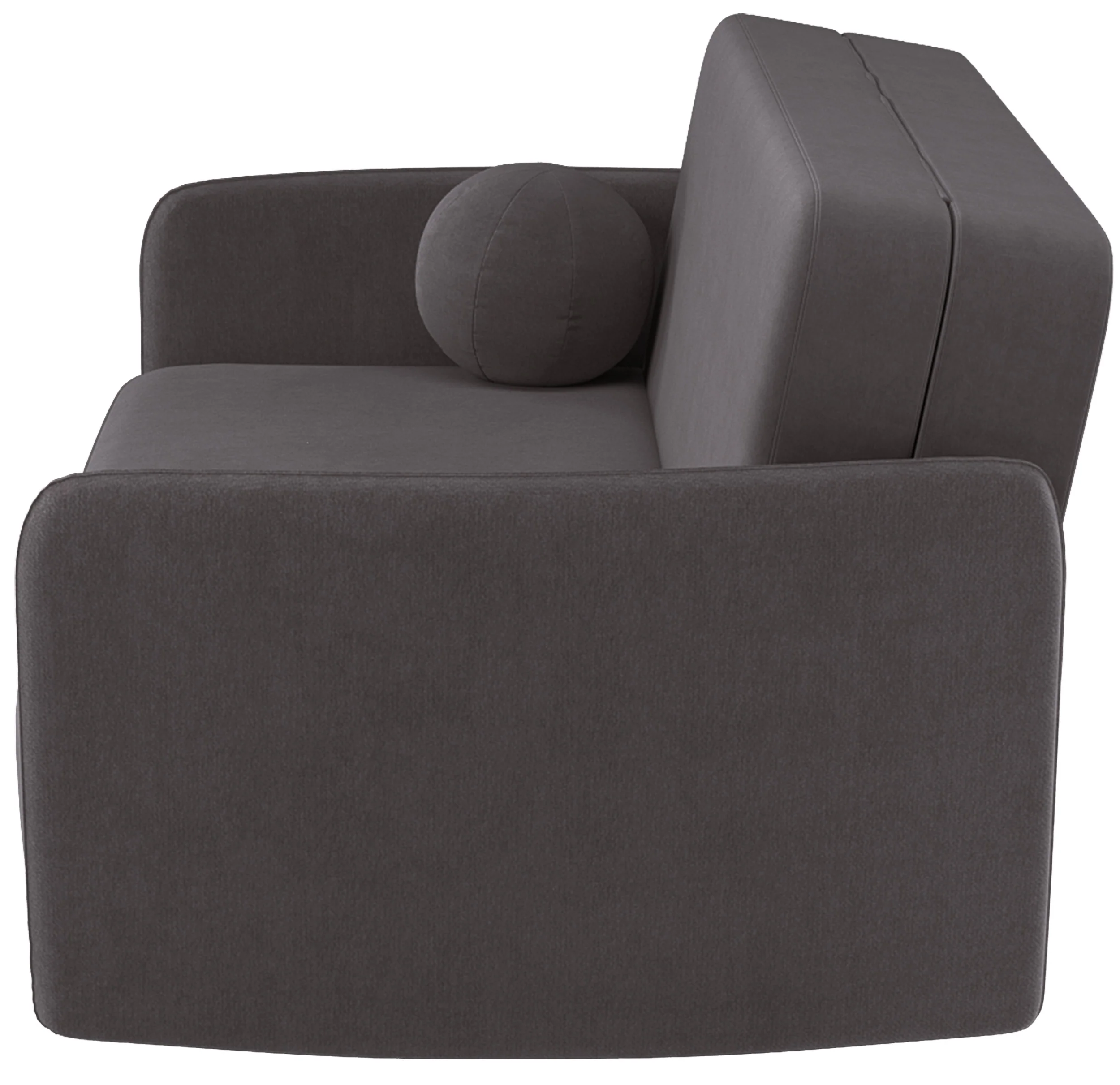 Kanapa rozkładana dwuosobowa Paxi 165 cm z pojemnikiem szarobrązowa szenil - Image 6