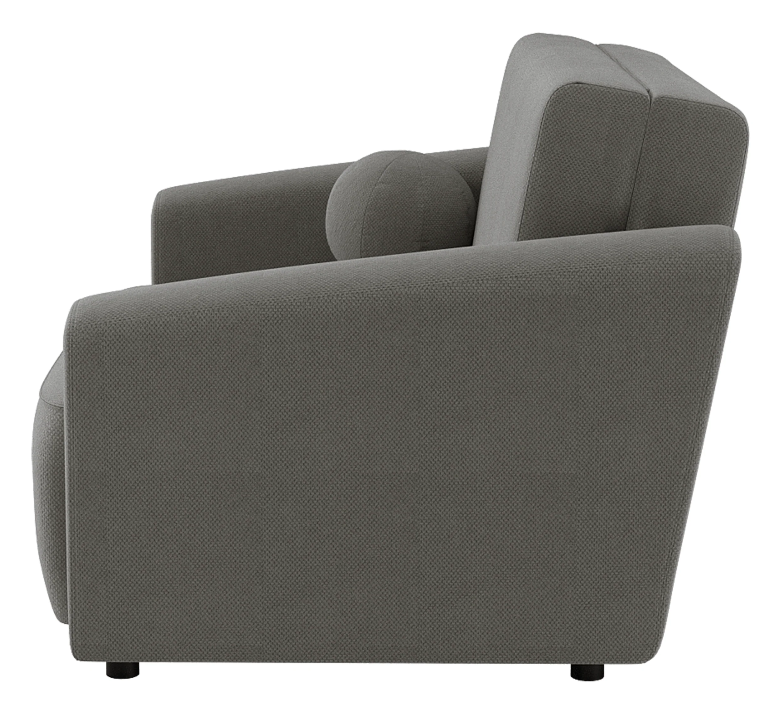 Kanapa rozkładana dwuosobowa Stevio 150 cm z pojemnikiem ciemnoszara szenil hydrofobowy - Image 4