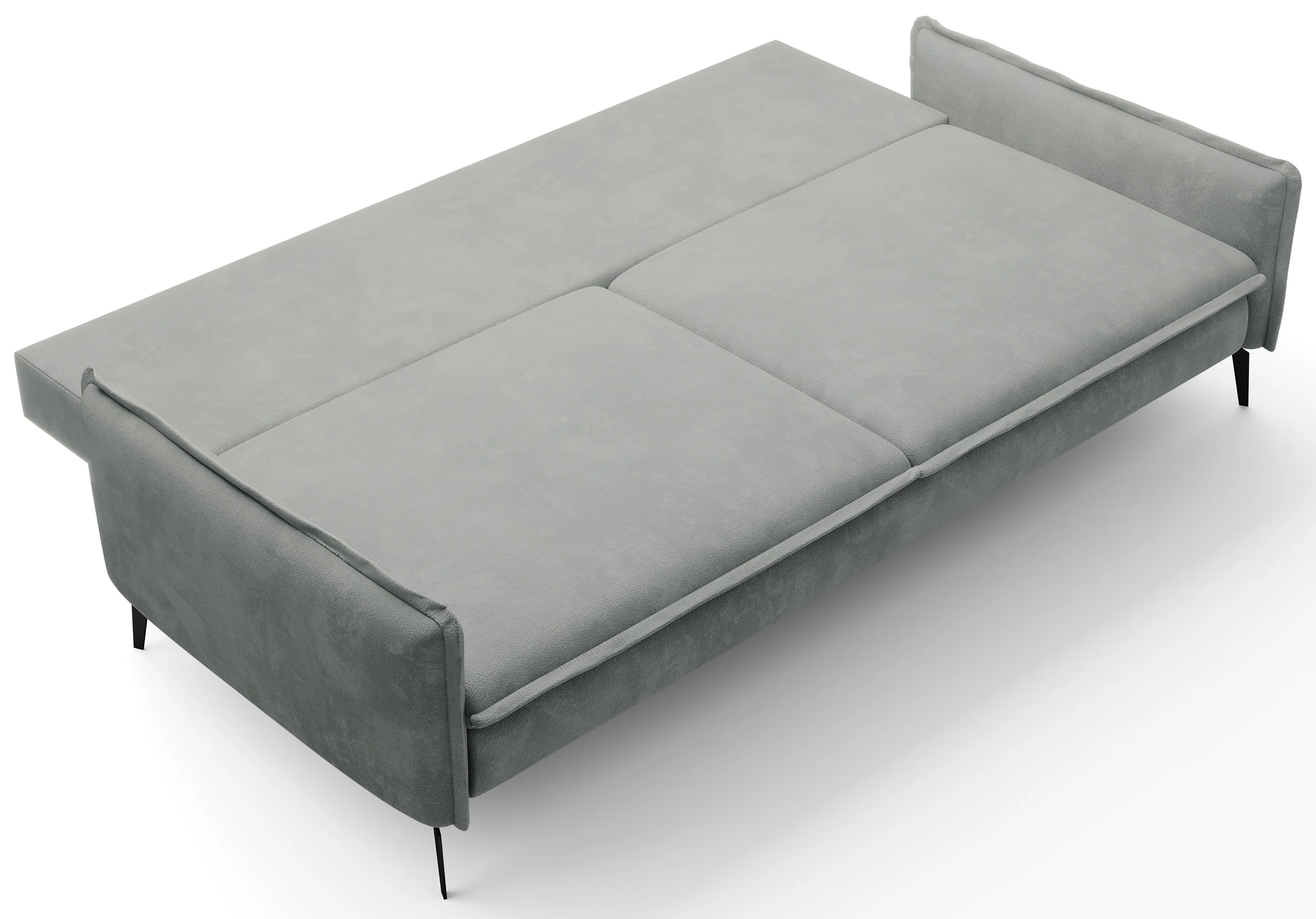 Kanapa rozkładana Glossy szara szenil - Image 6