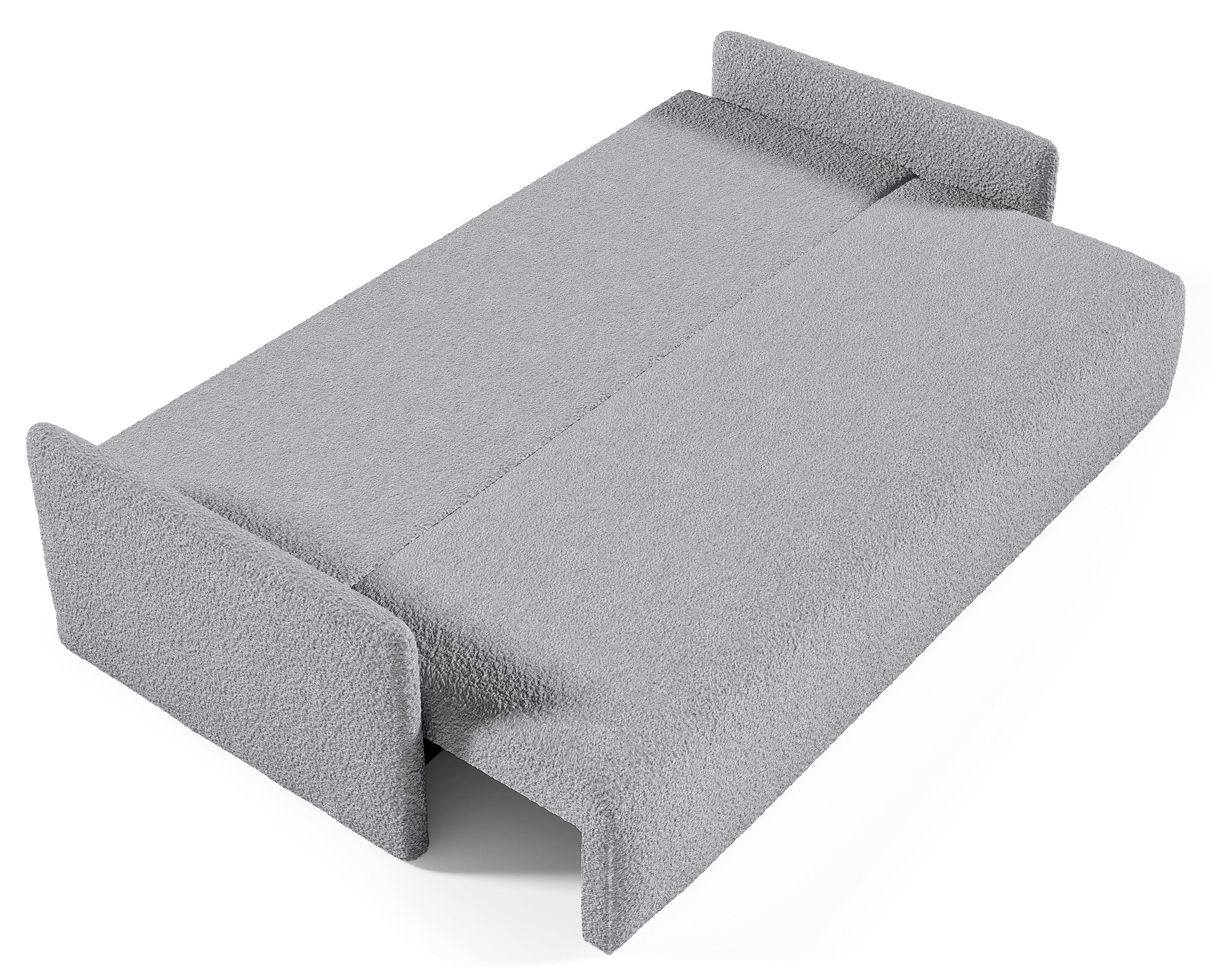 Kanapa rozkładana Glove z pojemnikiem na pościel szara boucle - Image 6