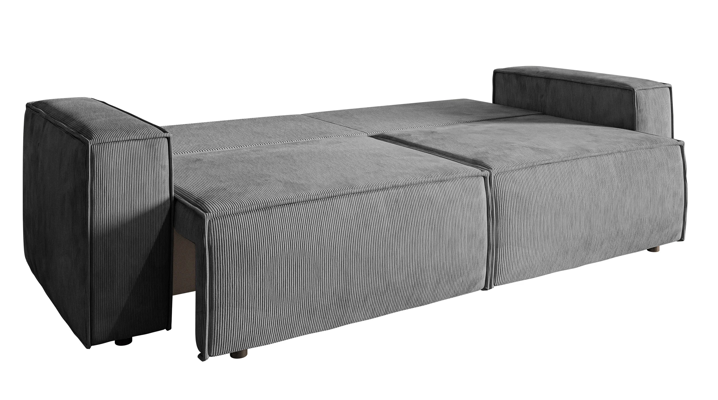 Kanapa rozkładana trzyosobowa Copertino popielata sztruks - Image 5