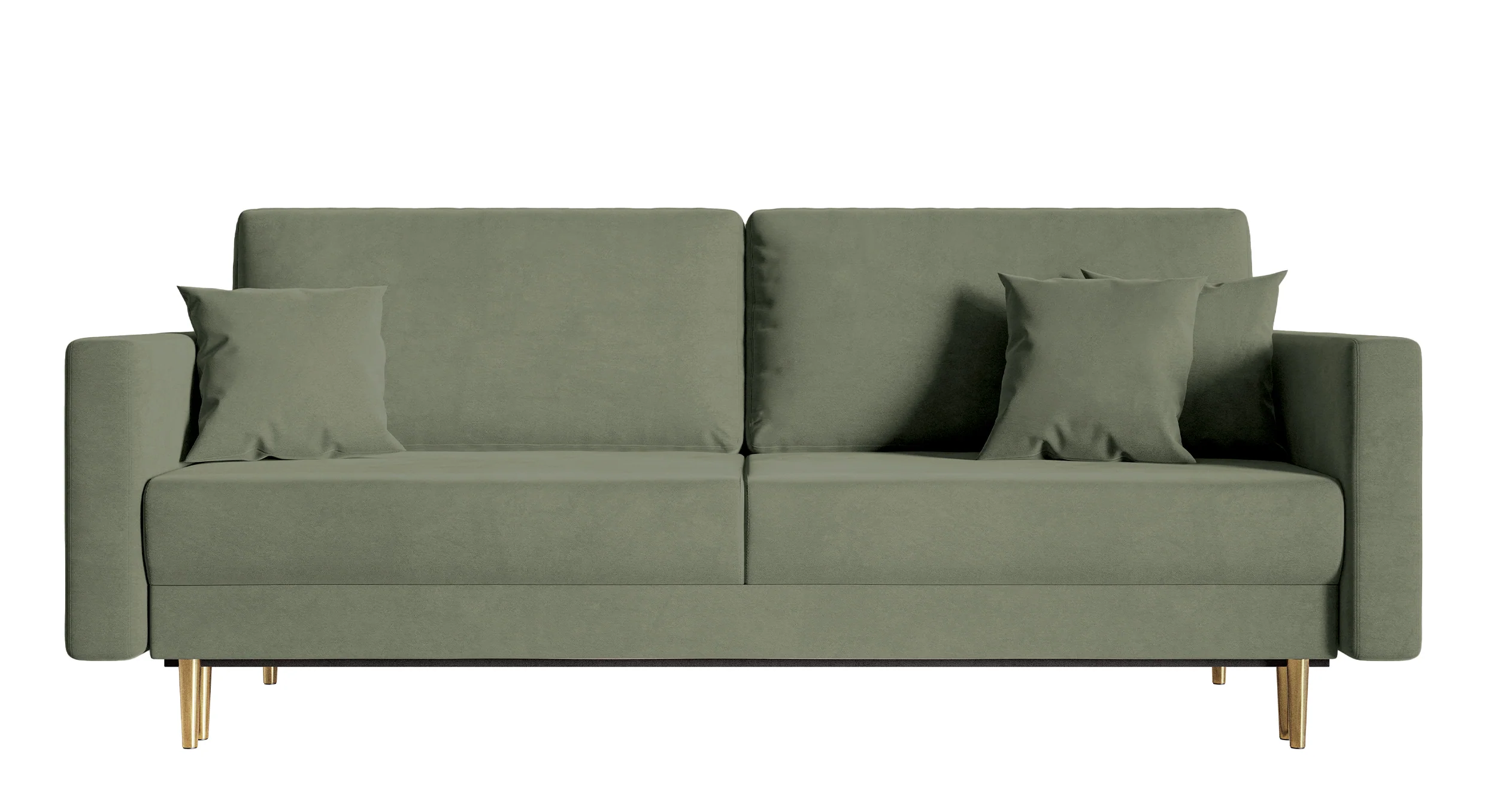 Kanapa rozkładana trzyosobowa Valico szałwiowa velvet hydrofobowy - Image 7