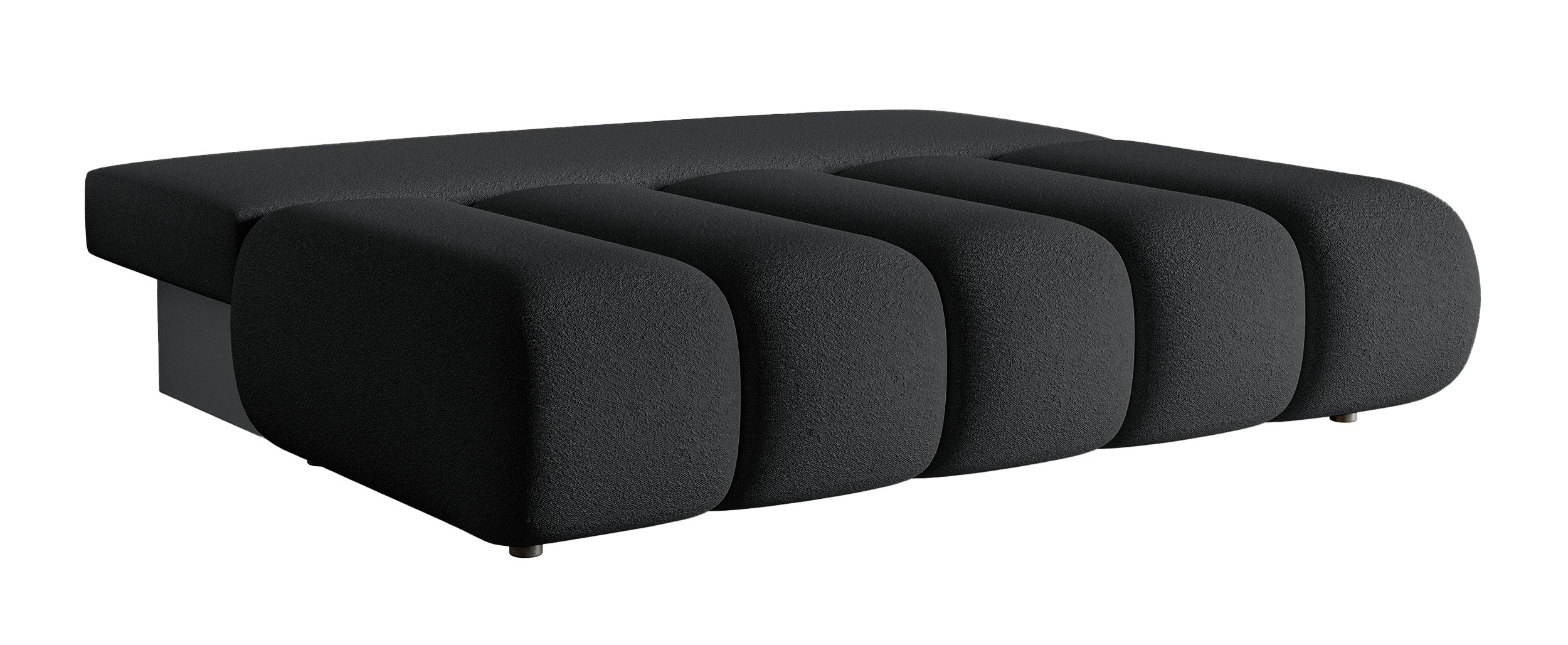 Kanapa trzyosobowa Dandelino Mini z funkcją spania czarna boucle - Image 6