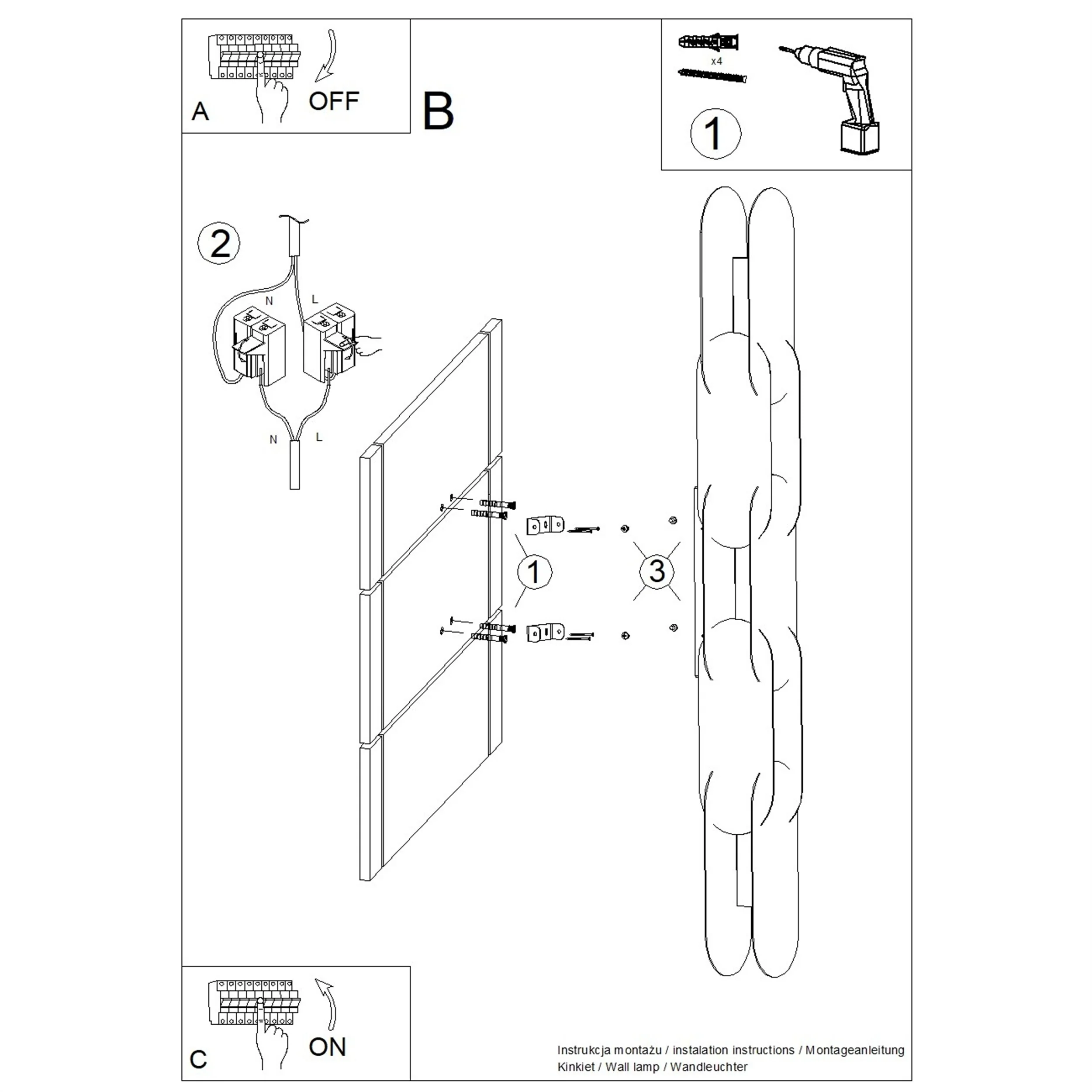 Kinkiet Chain 91 cm LED brzoskwiniowy - Image 6