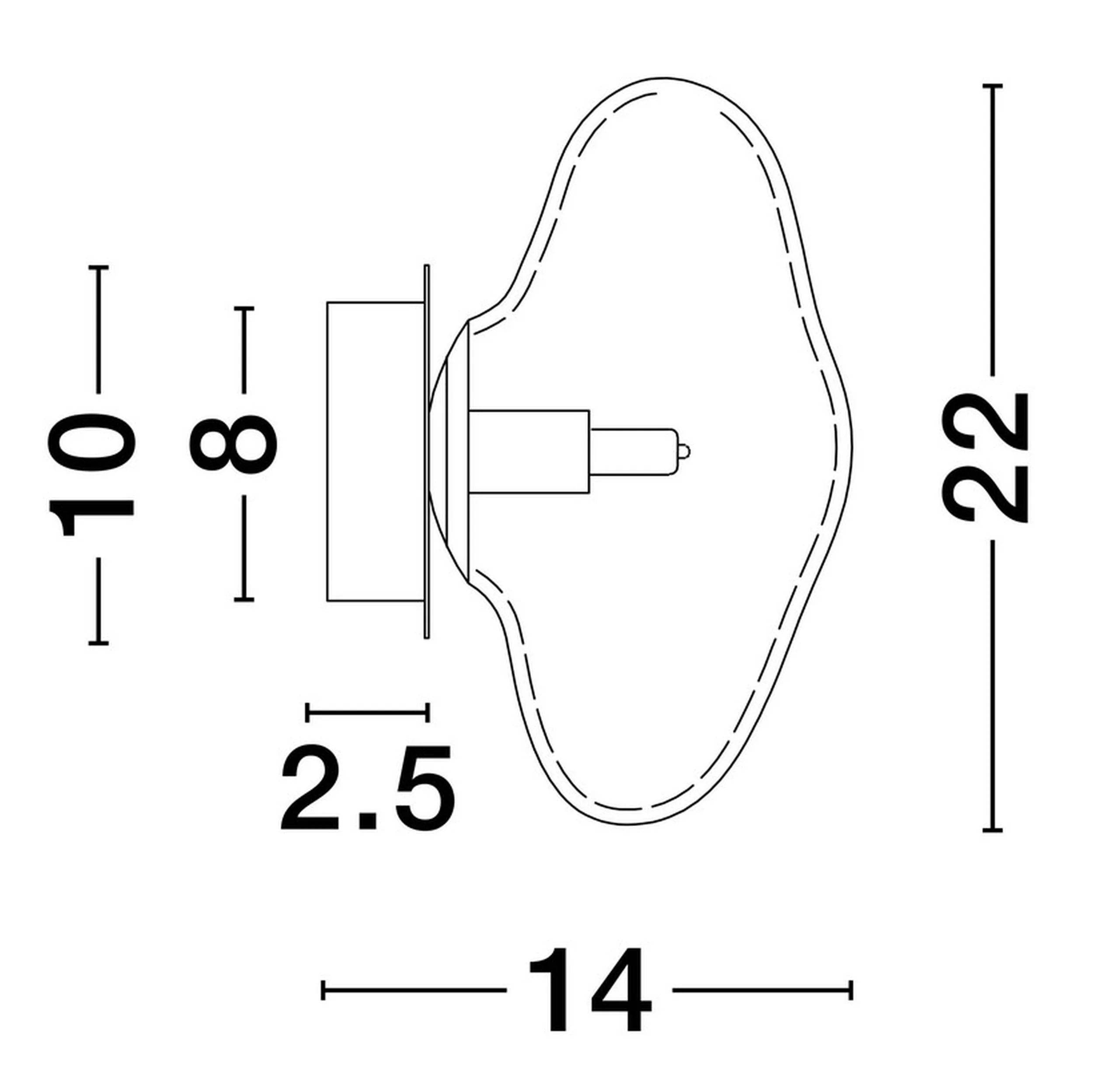 Kinkiet Elanke 22 cm złoty - Image 7