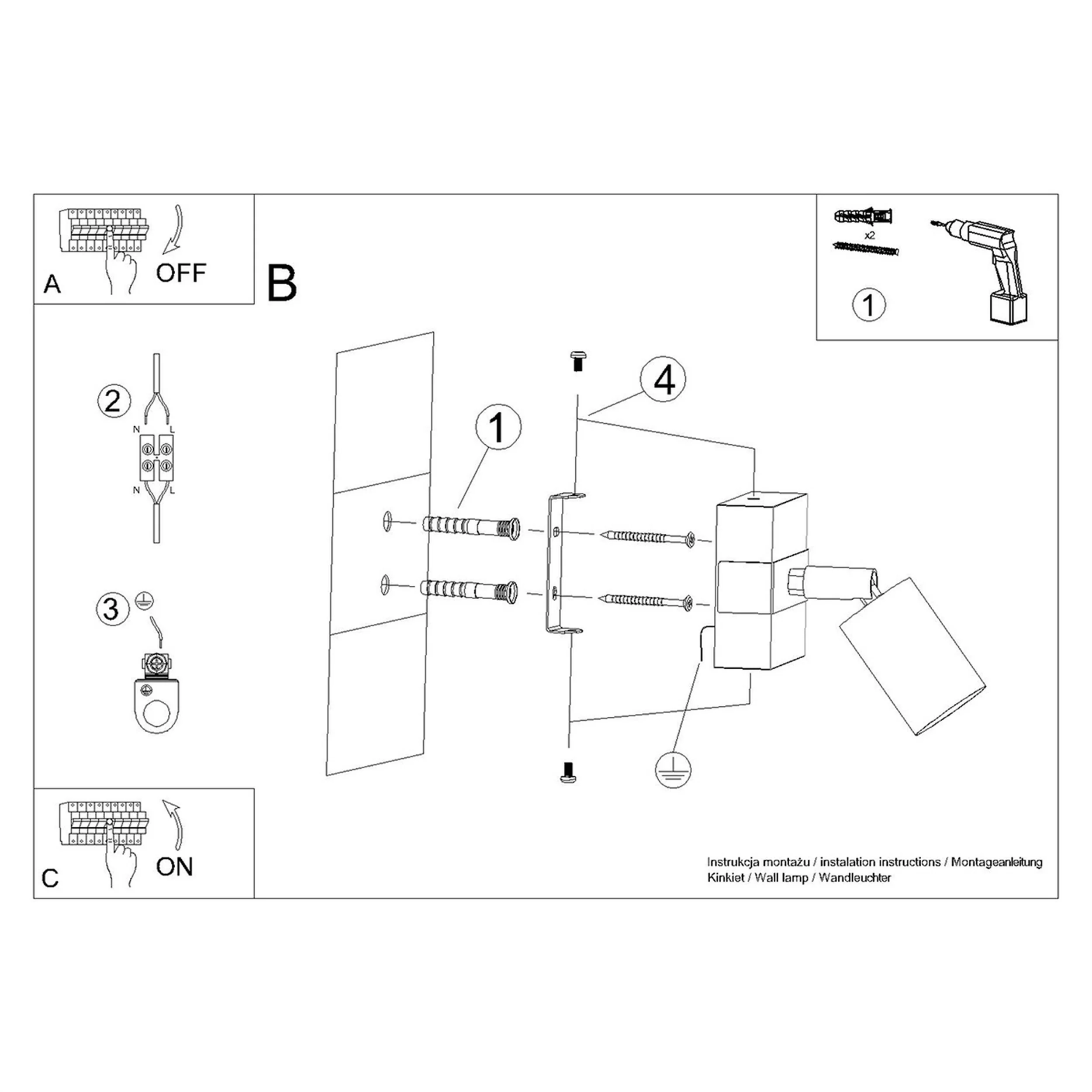 Kinkiet Fager x1 czarny - Image 12