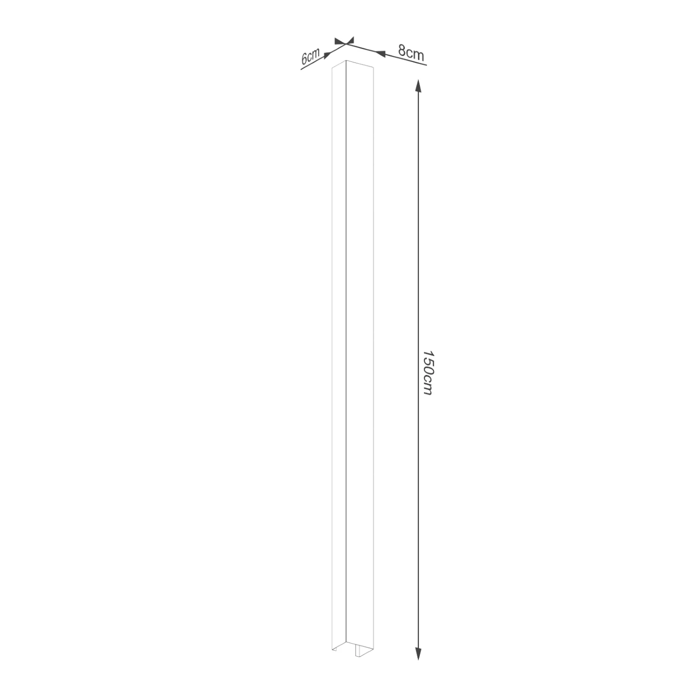 Kinkiet Freya 150 cm czarny - Image 10