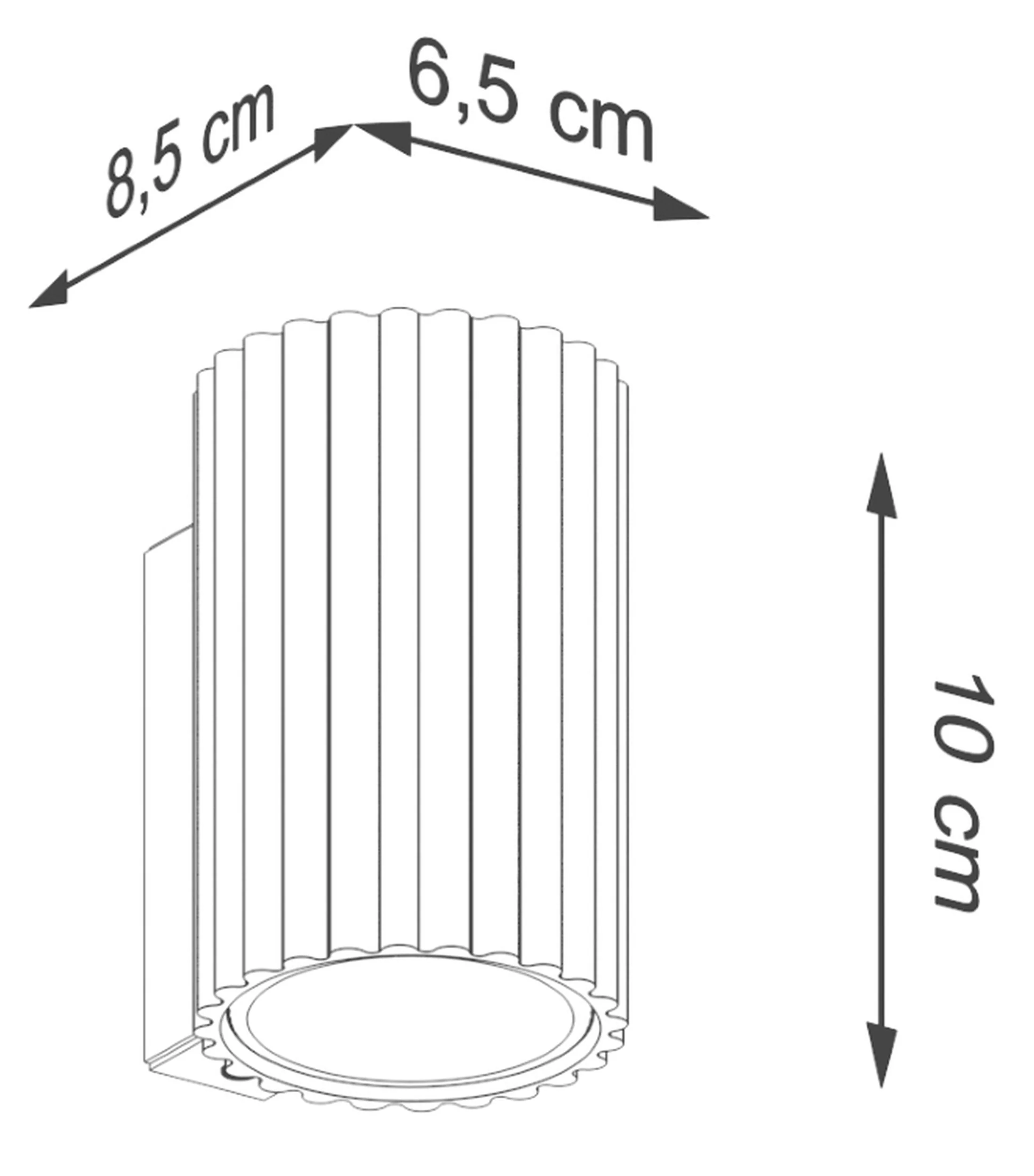 Kinkiet Karbon 10 cm biały - Image 10