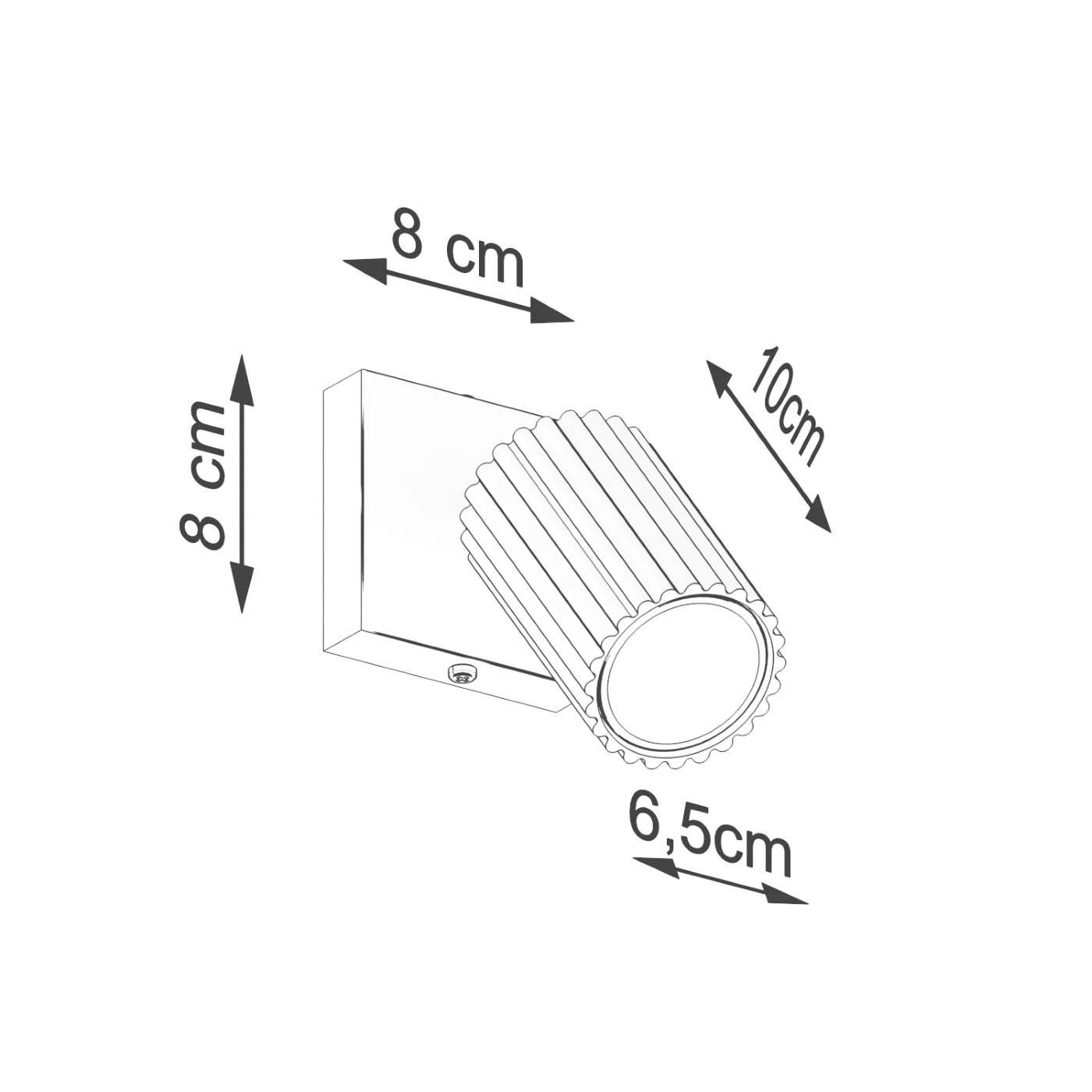 Kinkiet Karbon 8 cm złoty - Image 9