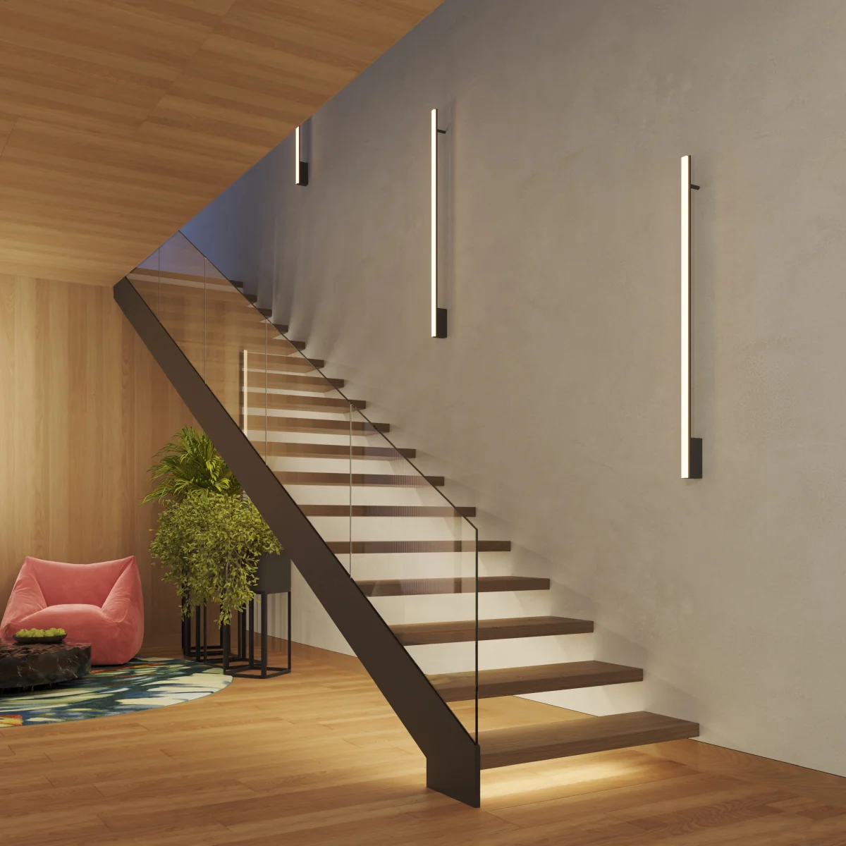 Kinkiet Lagom LED 120 cm czarny 3000K - Image 3