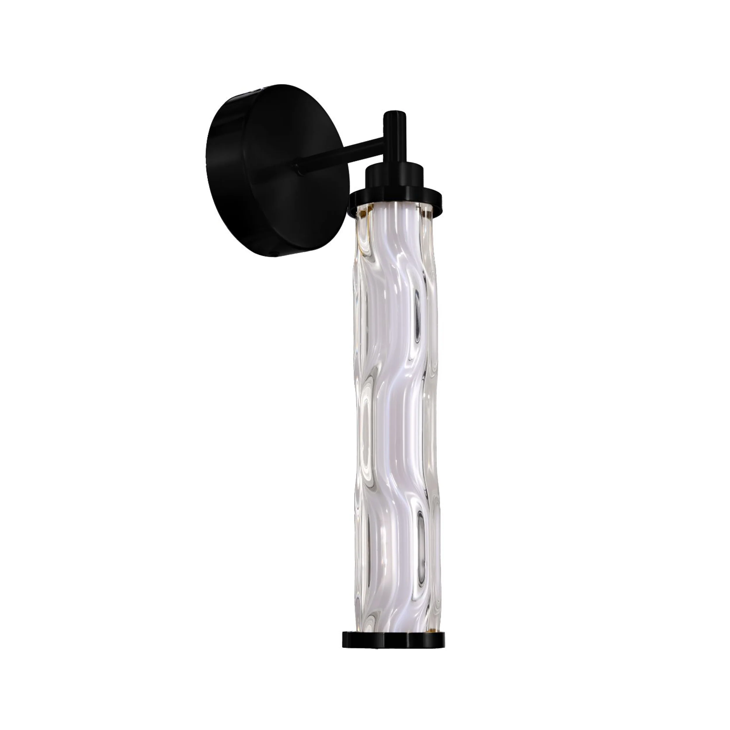 Kinkiet LED Corte czarny matowy 3000K 10W z bezbarwnym kloszem