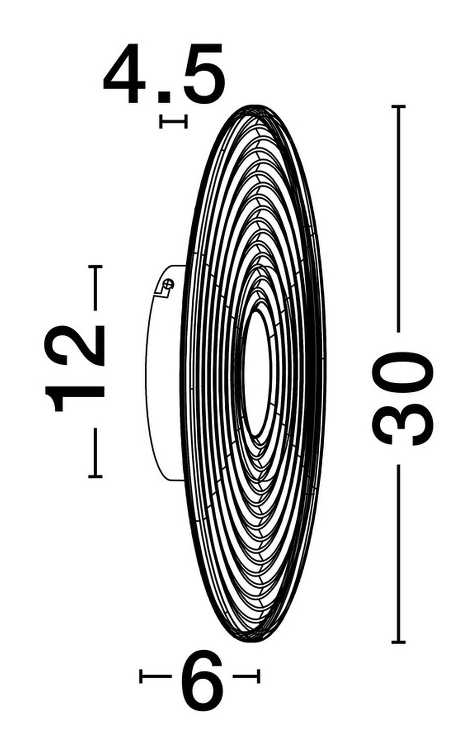 Kinkiet Ollique LED 30 cm złoty - Image 6