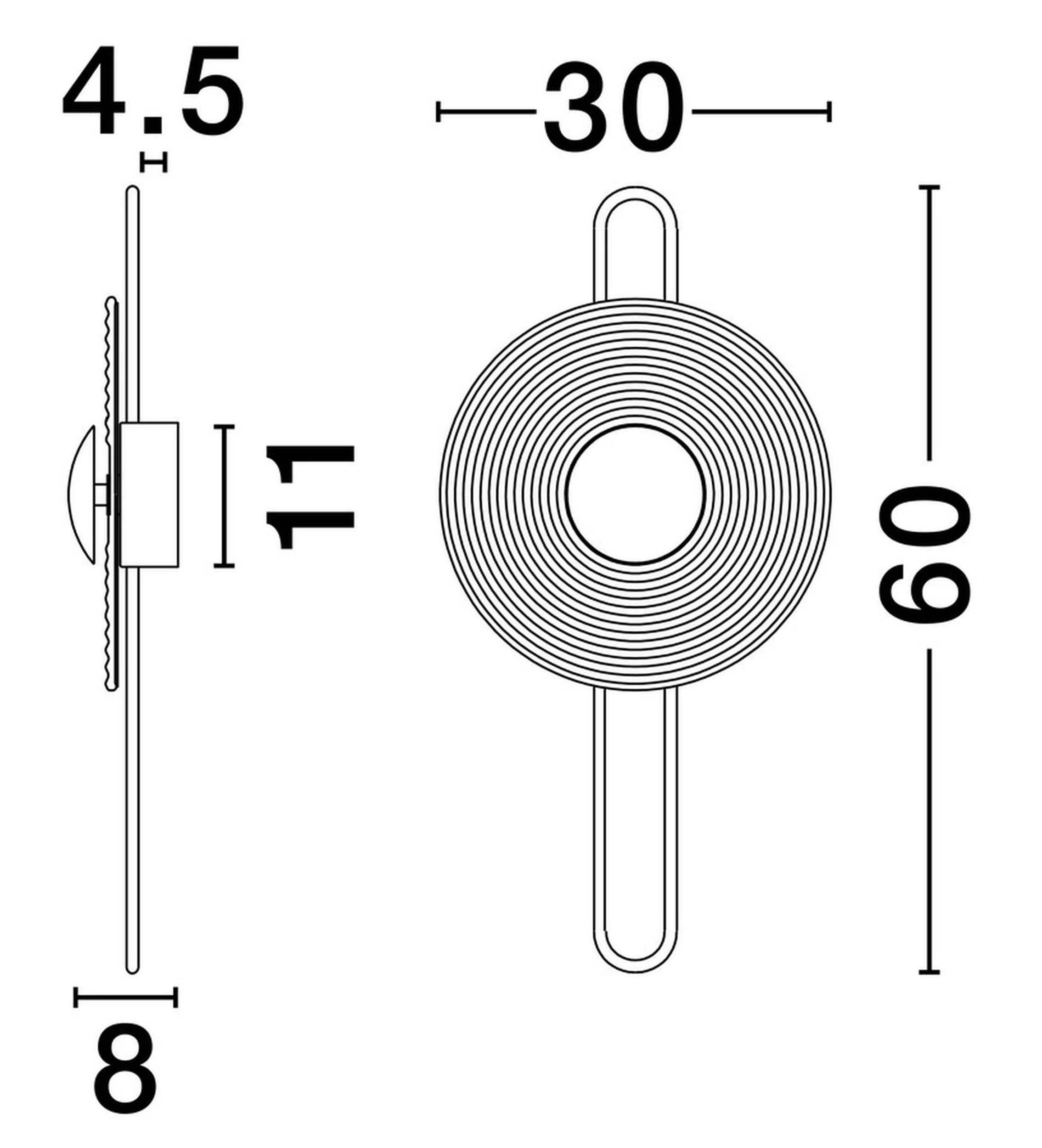 Kinkiet Ollique LED 60 cm złoty - Image 7