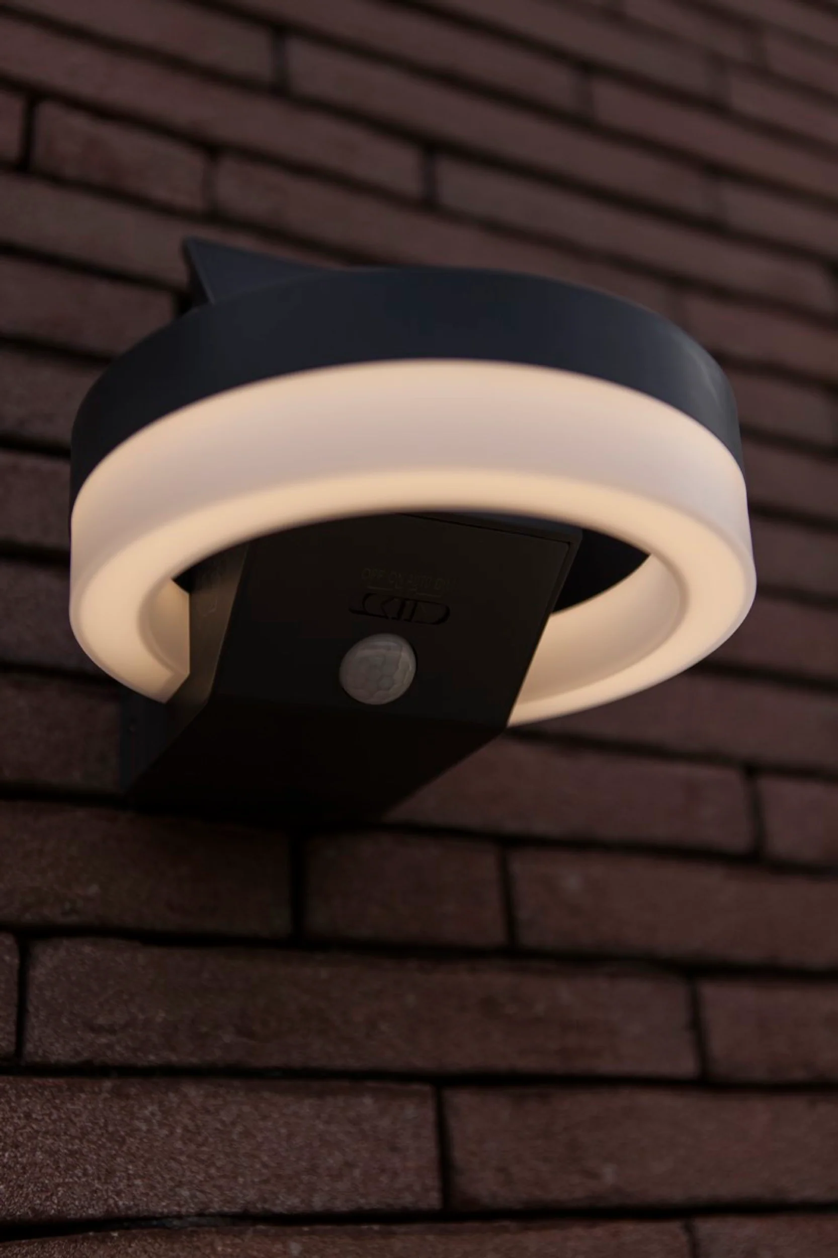 Kinkiet zewnętrzny Runda LED solarny biało-szary - Image 4