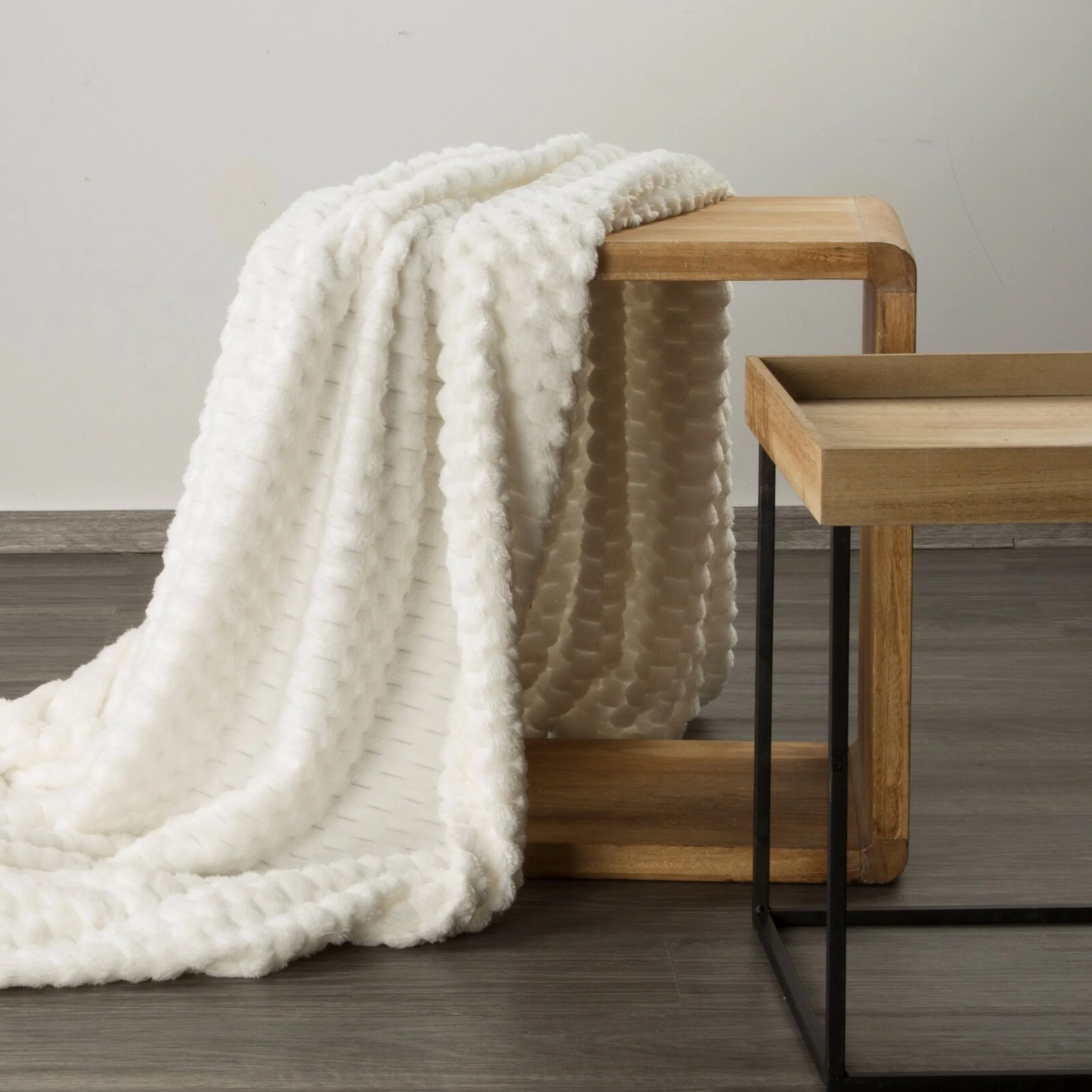 Koc Cindy 170x210 cm biały - Image 3