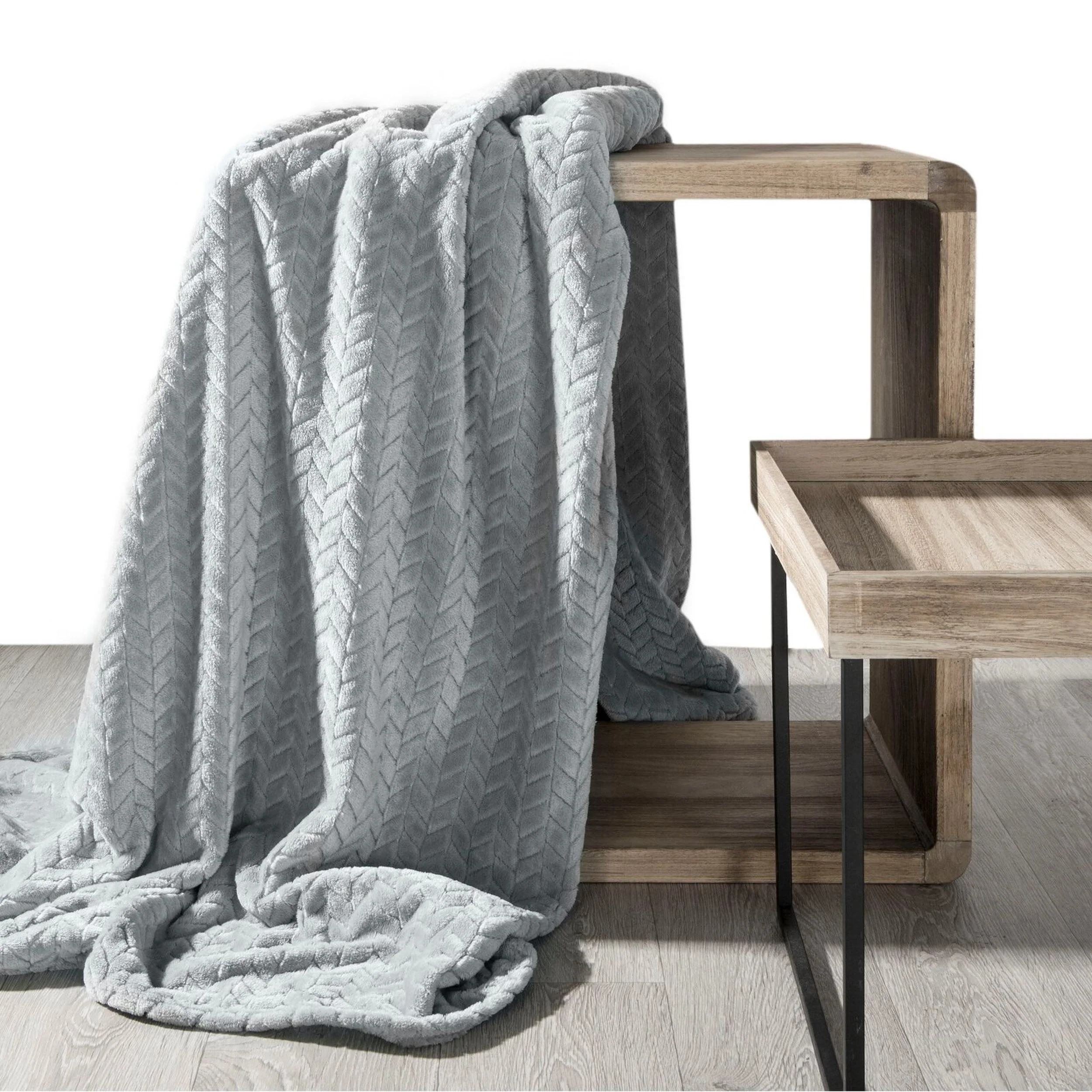 Koc Cindy 170x210 cm popielaty - Image 3