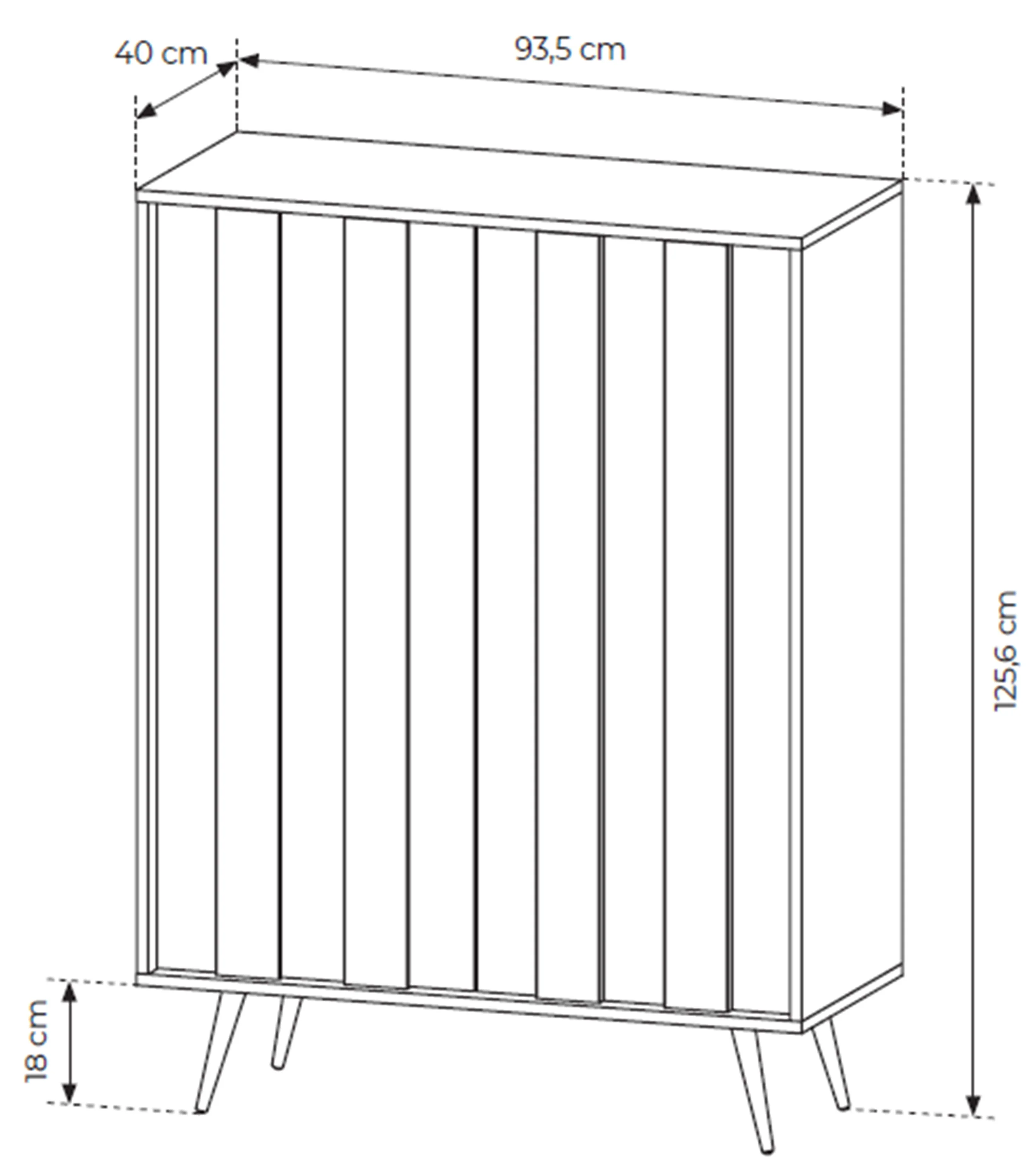 Komoda dwudrzwiowa Amaro z oświetleniem LED 94 cm dąb dunin - Image 9