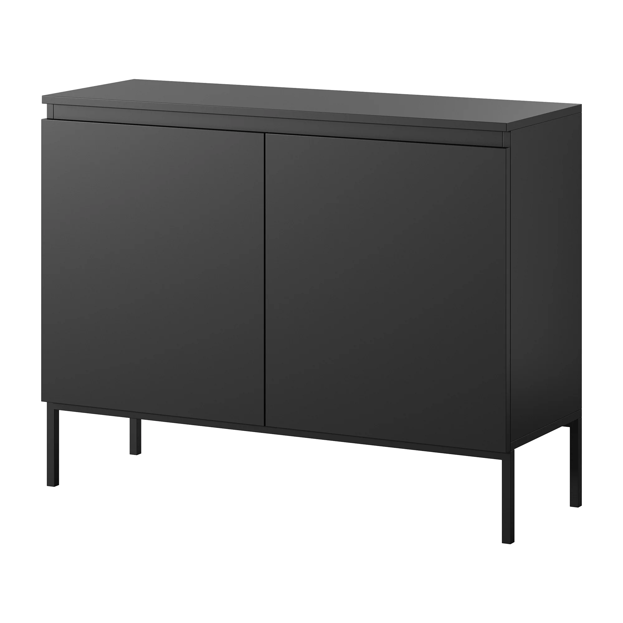Komoda dwudrzwiowa Bemmi 100 cm czarna z czarnymi nogami - Image 5