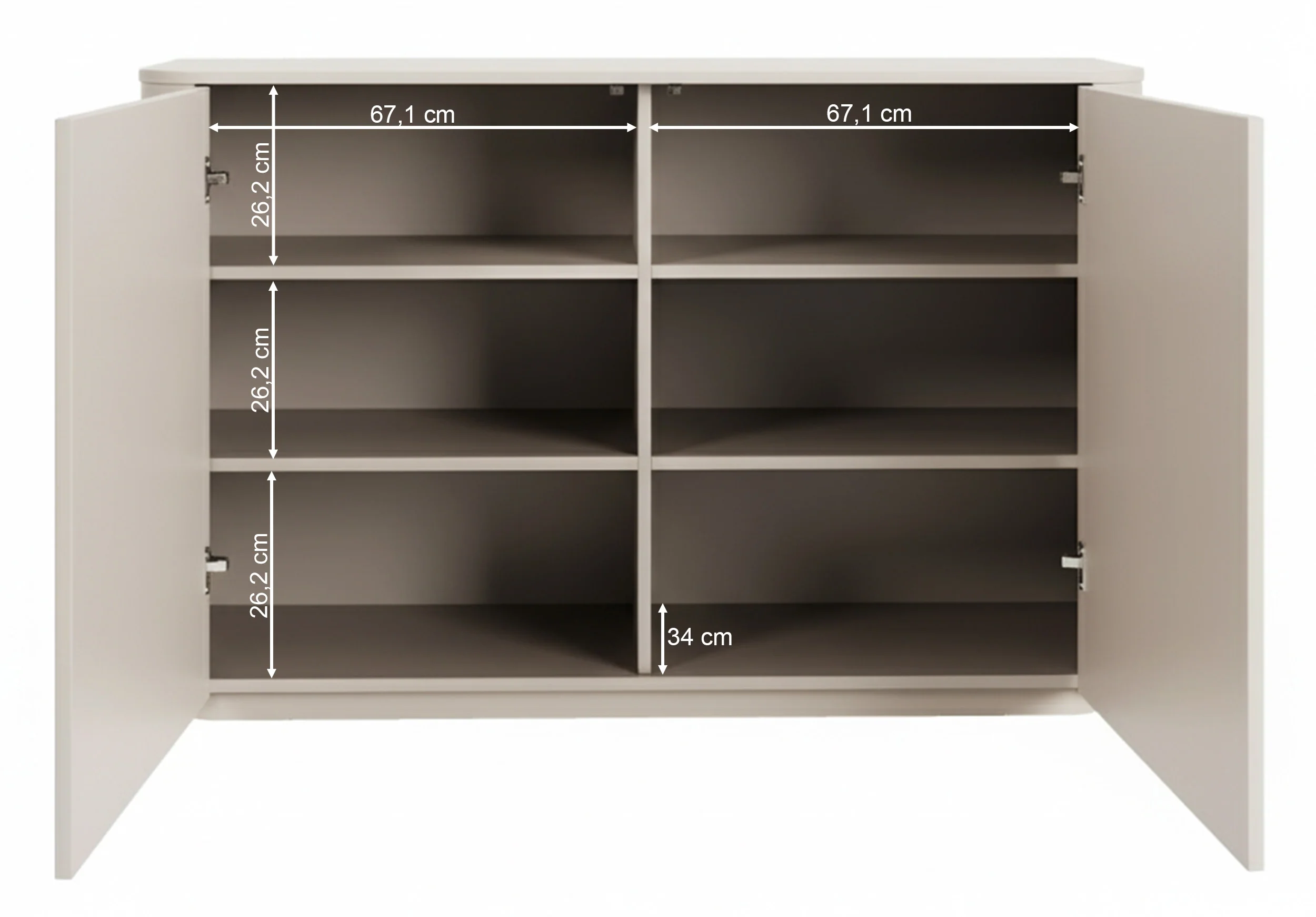 Komoda dwudrzwiowa Luvio 140 cm kaszmir - Image 11