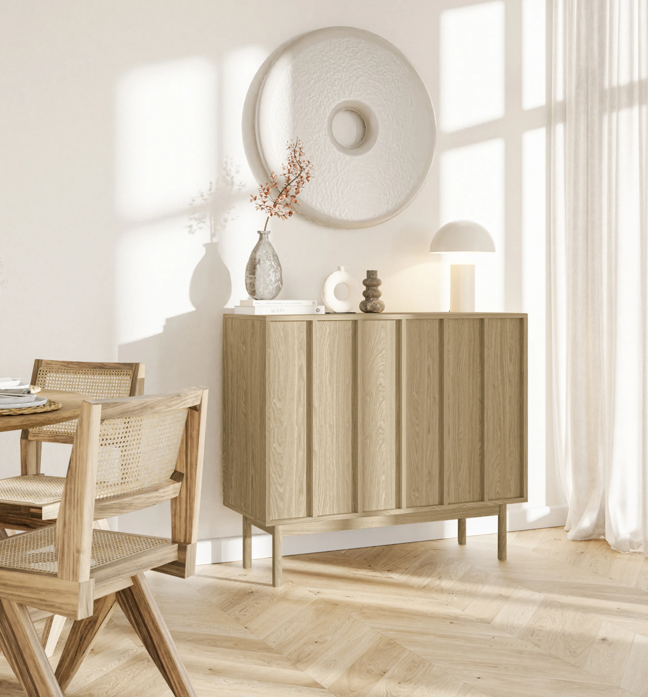 Komoda dwudrzwiowa Neksto 100 cm Dąb olejowany - Image 3