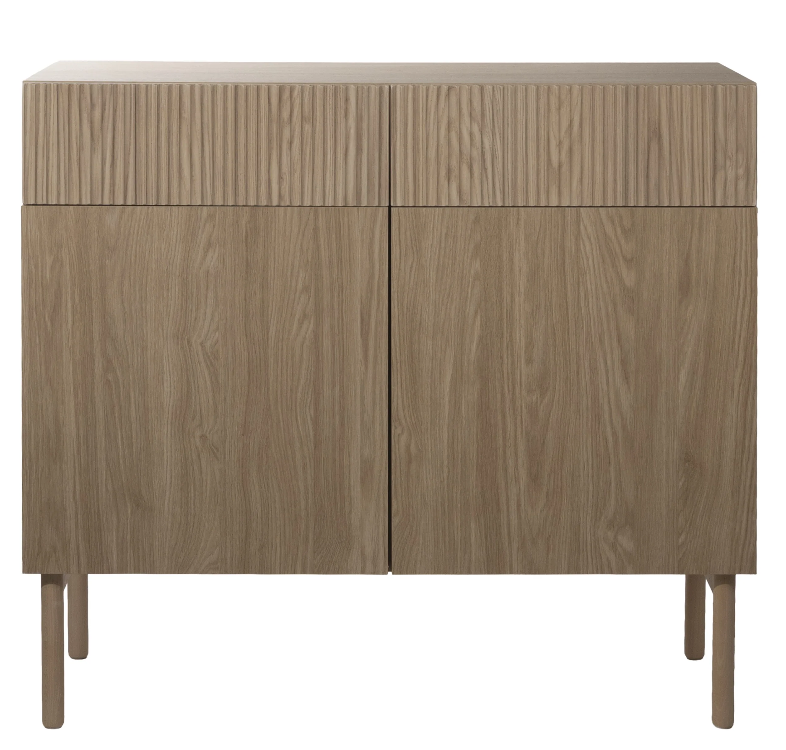 Komoda dwudrzwiowa Nolie z dwoma szufladami 100 cm Dąb Olejowany - Image 7