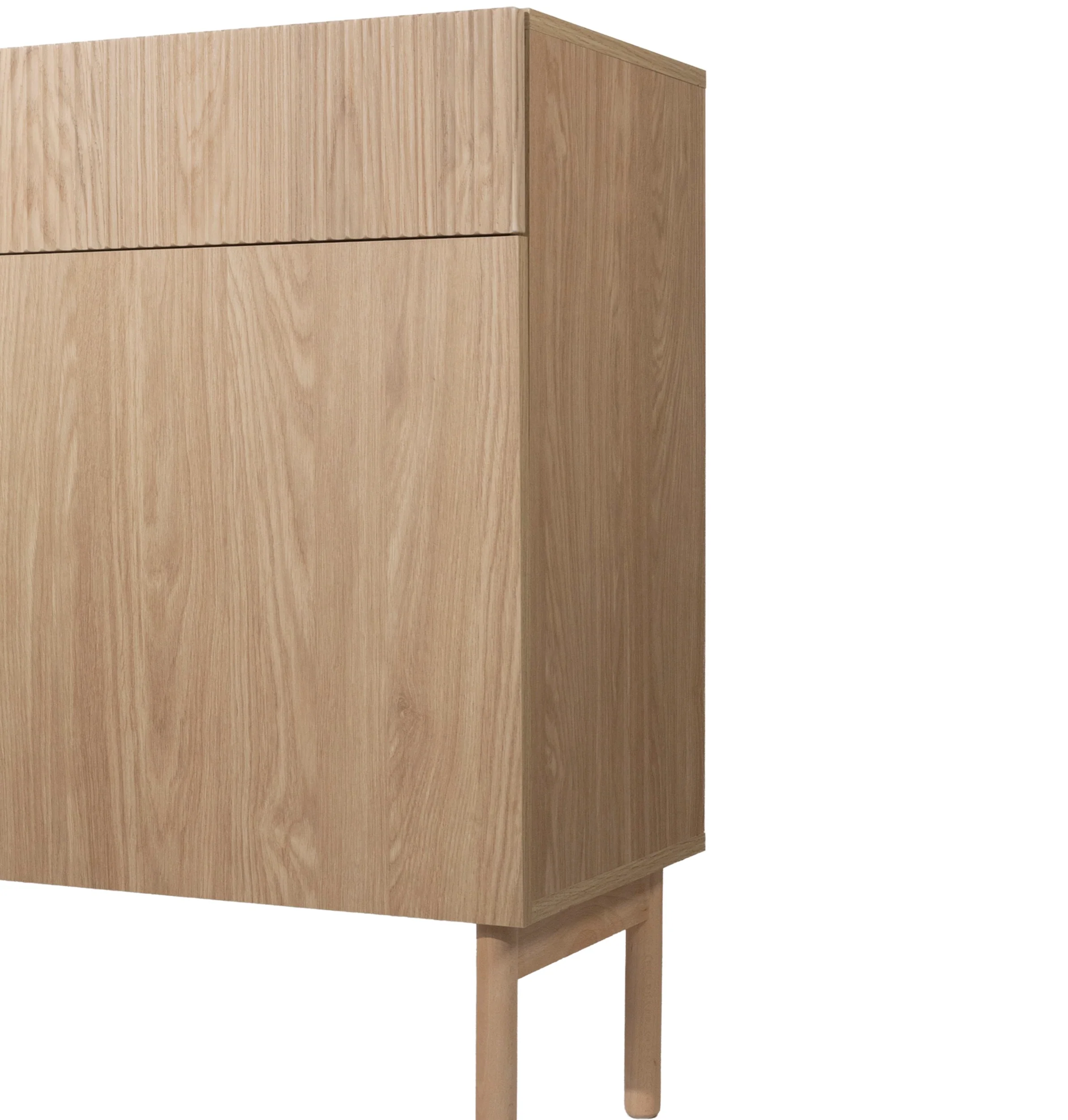 Komoda dwudrzwiowa Nolie z dwoma szufladami 100 cm Dąb Olejowany - Image 9