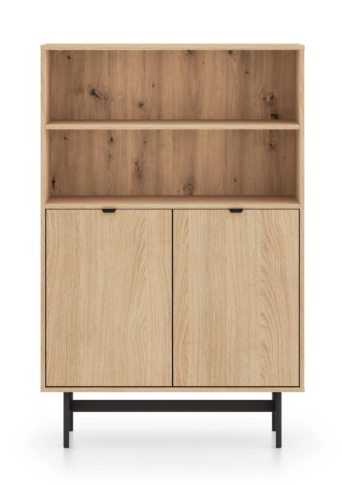 Regał dwudrzwiowy Heggers z dwoma wnękami 92 cm dąb mavelie - Image 5