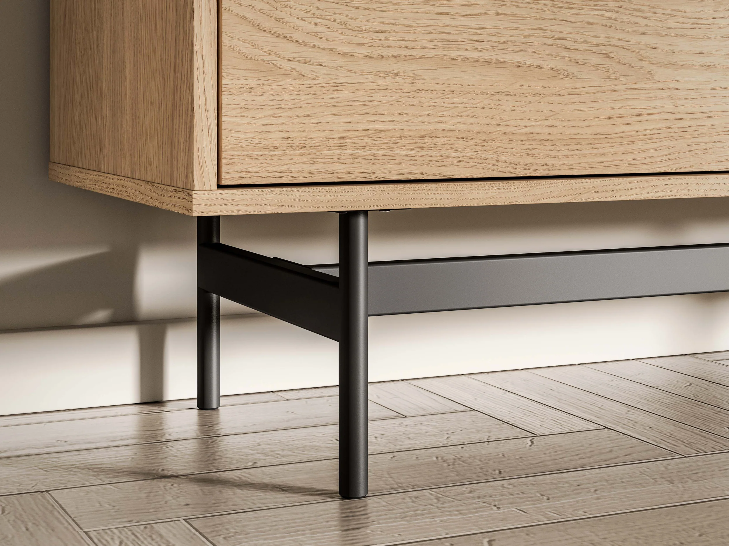 Regał dwudrzwiowy Heggers z dwoma wnękami 92 cm dąb mavelie - Image 8