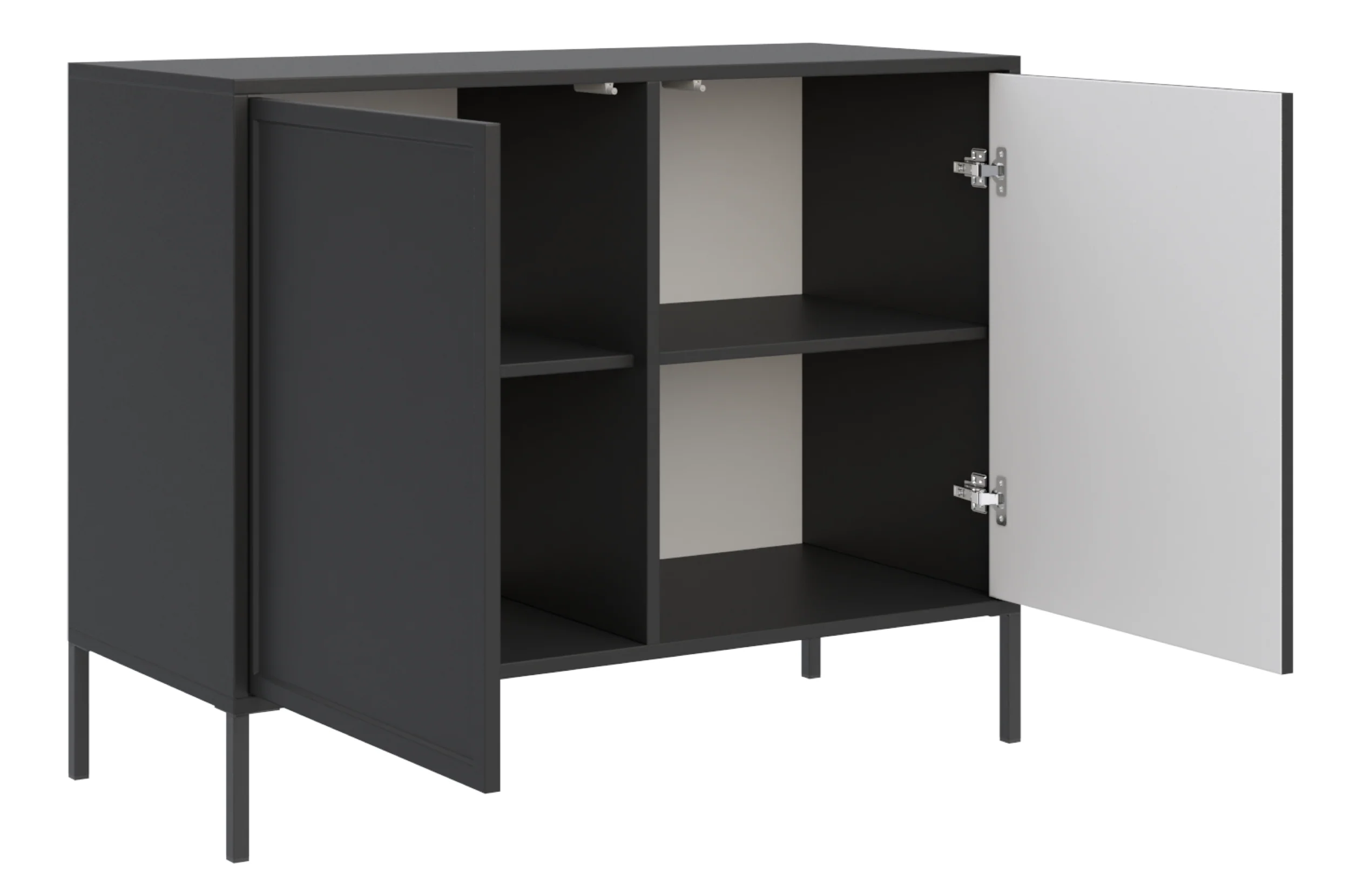 Komoda dwudrzwiowa Velveto 100 cm czarny - Image 3
