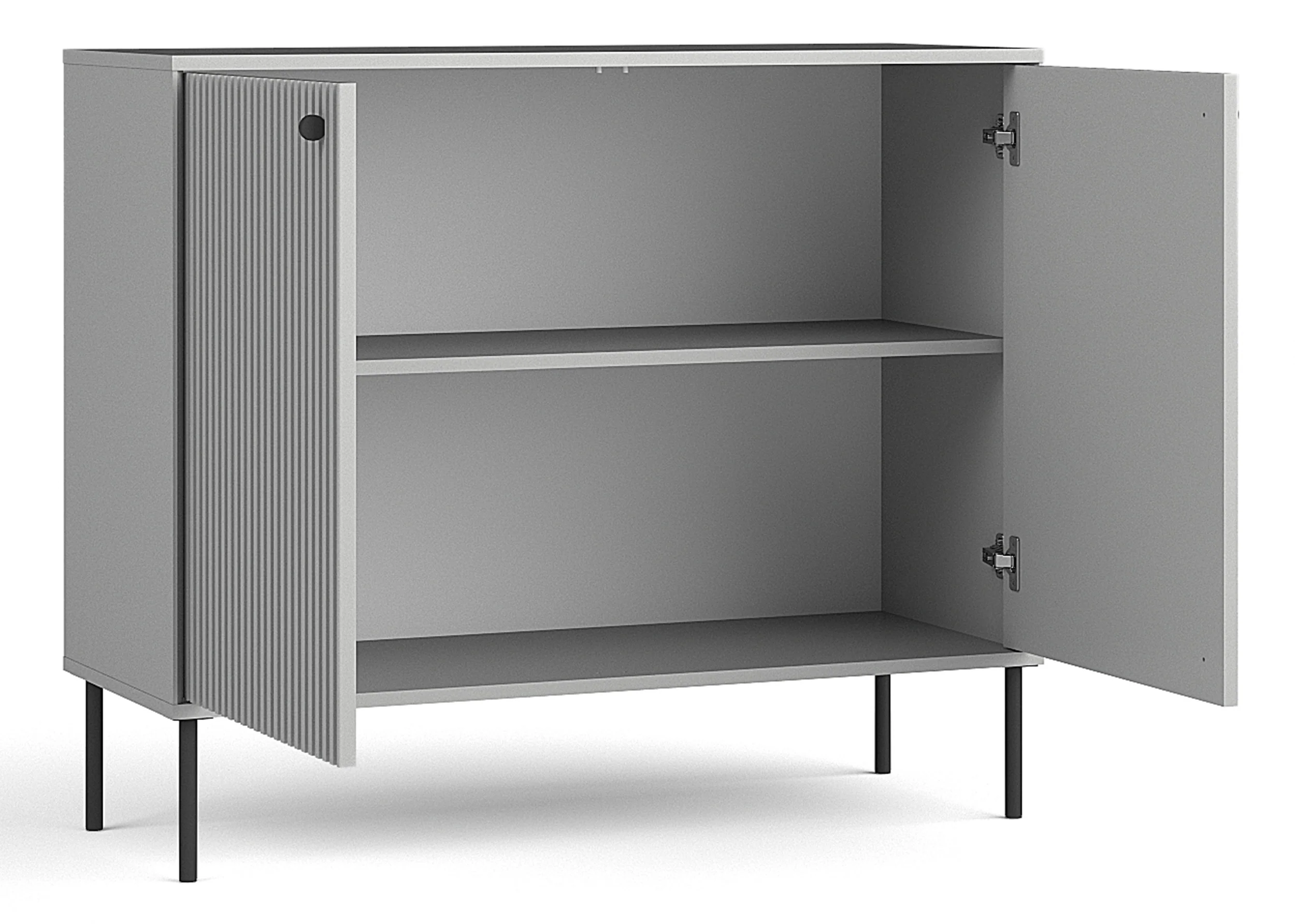 Komoda dwudrzwiowa Zeito 105 cm szara - Image 2
