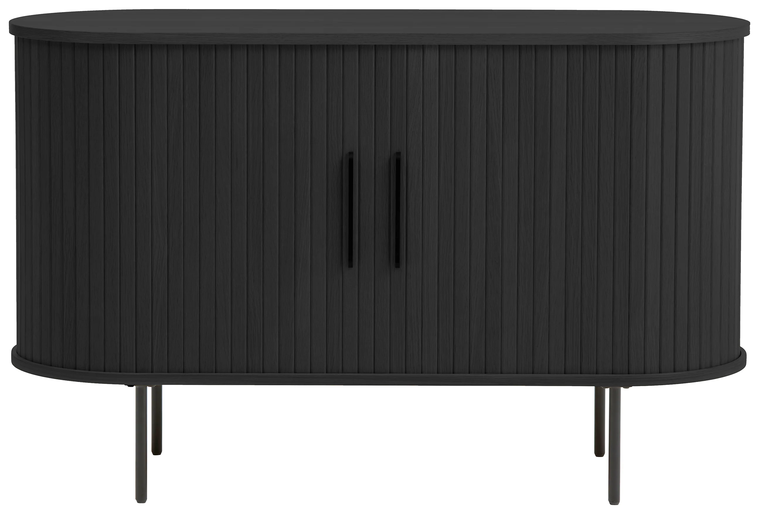 Komoda Gativel 120 cm lamele dąb czarny - Image 2