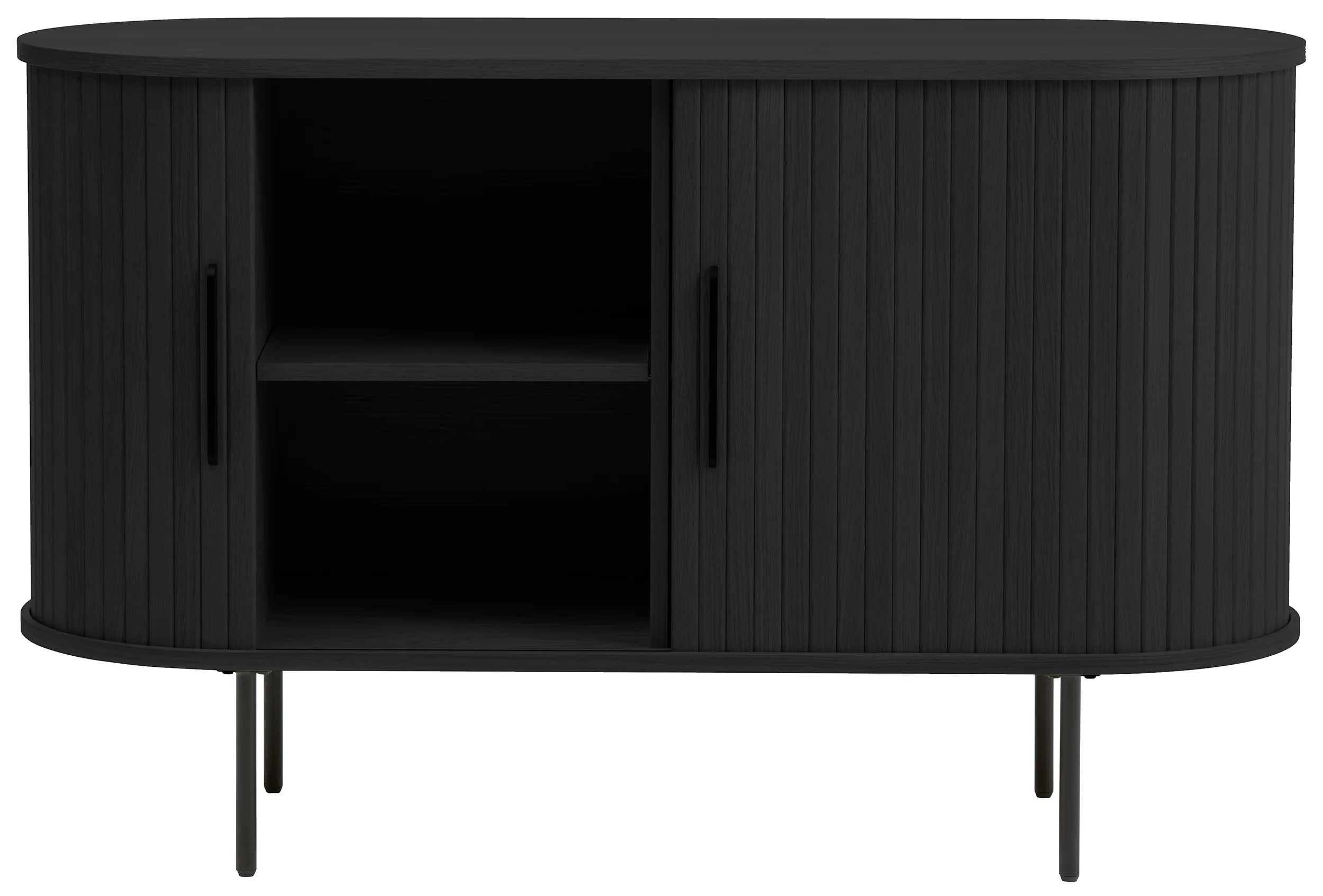 Komoda Gativel 120 cm lamele dąb czarny - Image 3