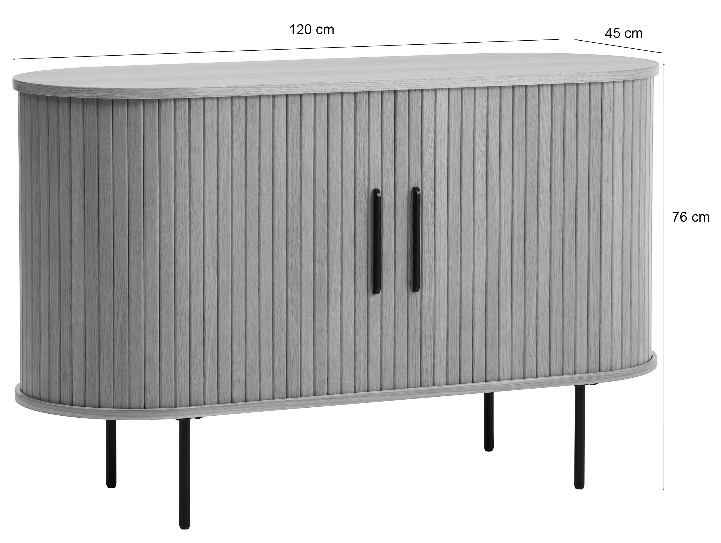 Komoda Gativel 120 cm lamele dąb palony - Image 2