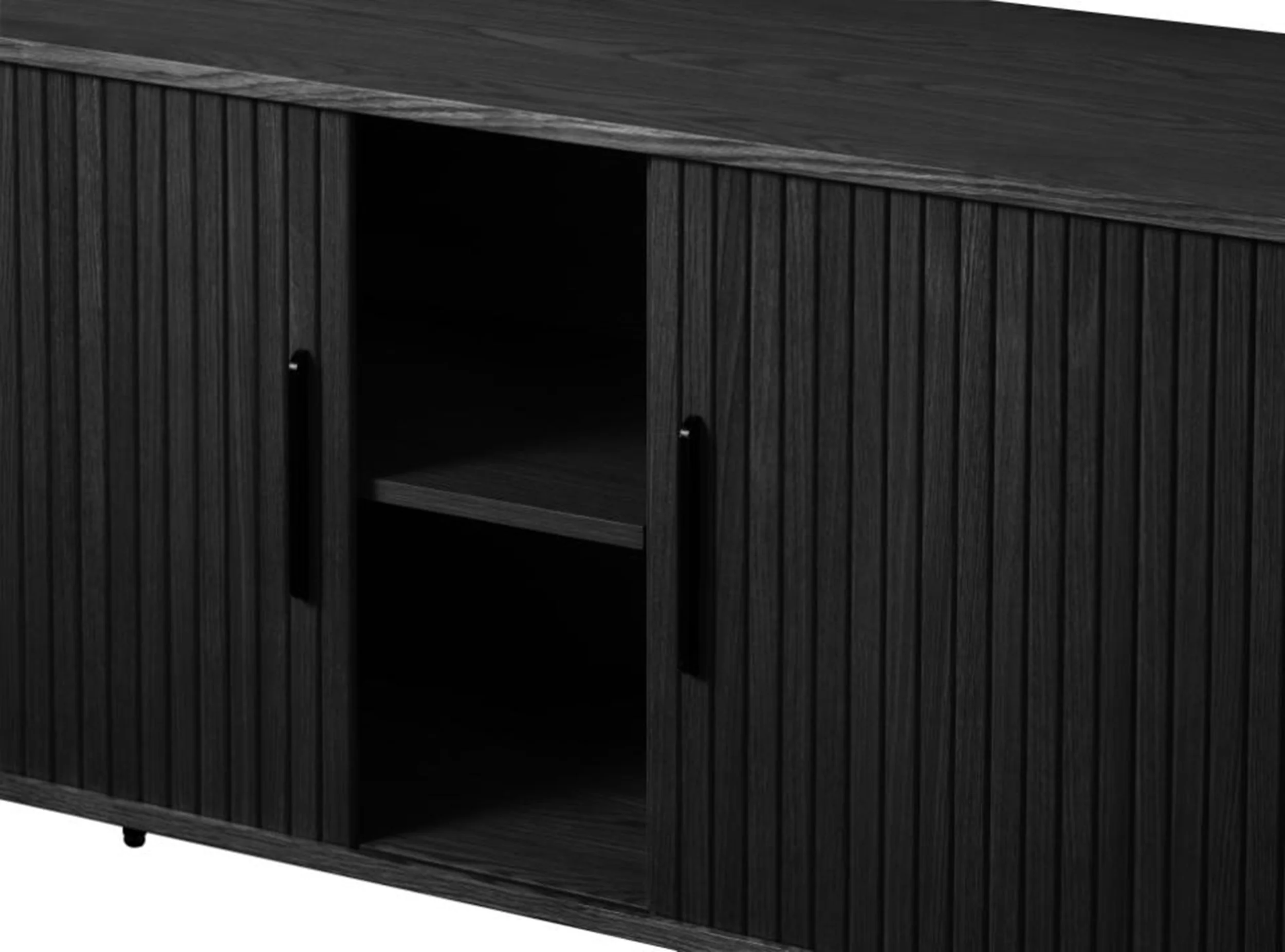 Komoda Gativel lamele 180 cm dąb czarny - Image 3