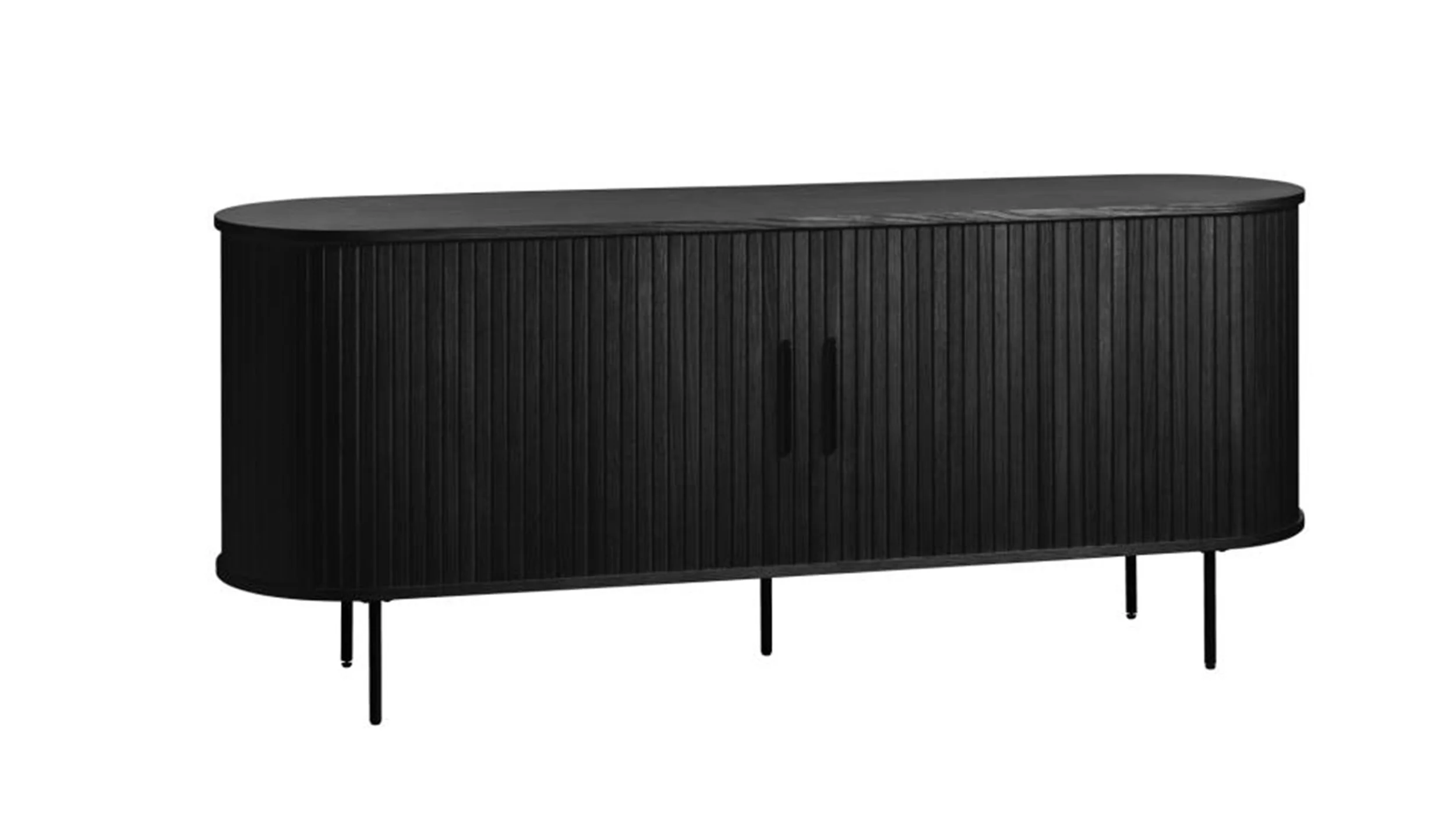 Komoda Gativel lamele 180 cm dąb czarny - Image 4