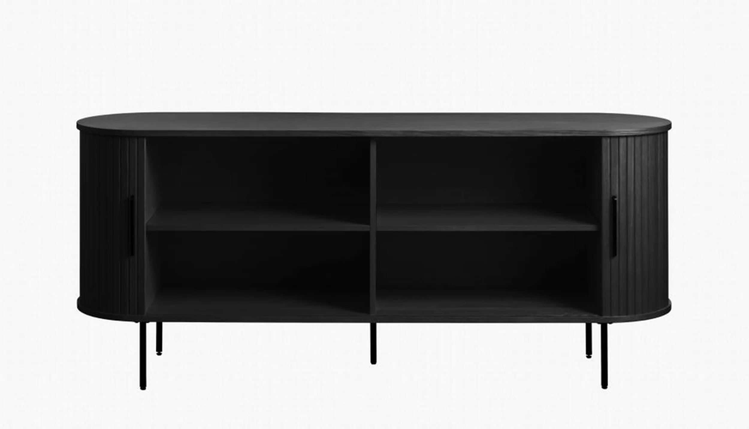 Komoda Gativel lamele 180 cm dąb czarny - Image 6