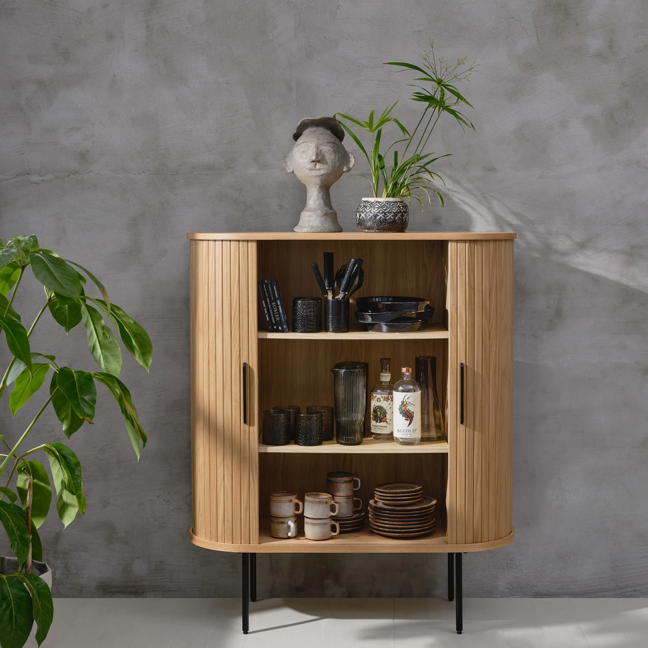 Komoda Gativel lamele dąb naturalny - Image 7