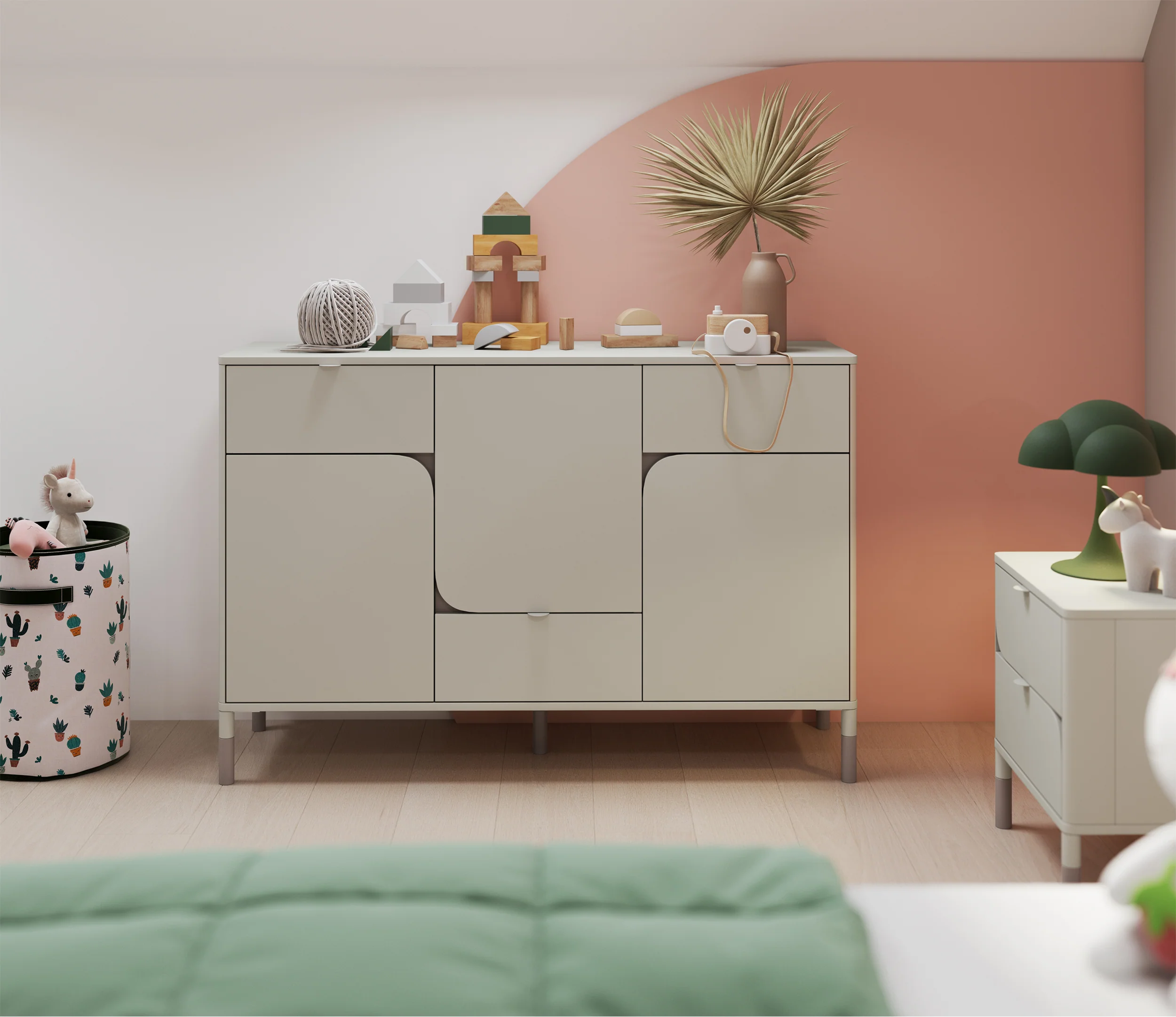 Komoda Harmony z trzema szufladami 130 cm kaszmir - Image 3