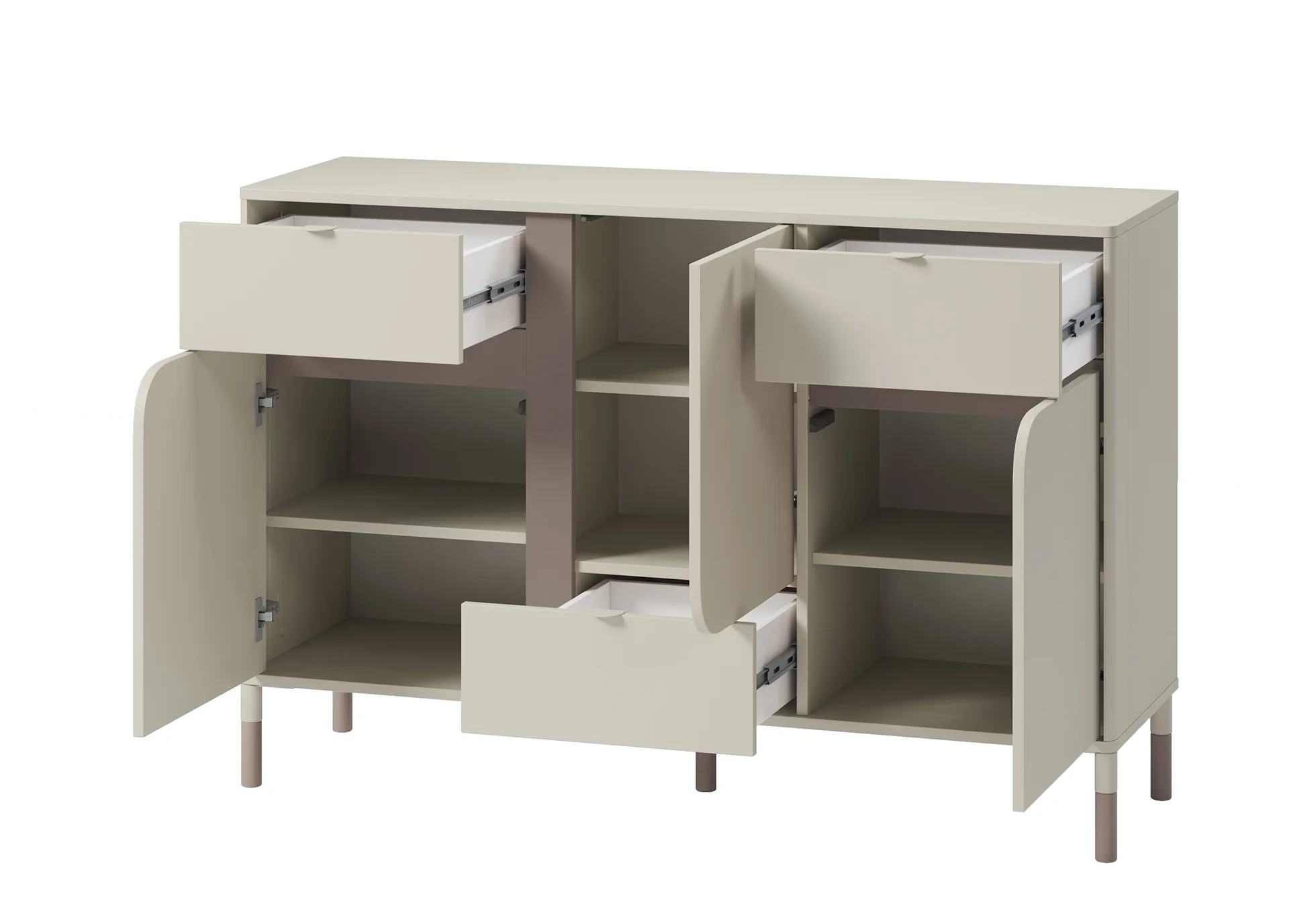 Komoda Harmony z trzema szufladami 130 cm kaszmir - Image 5
