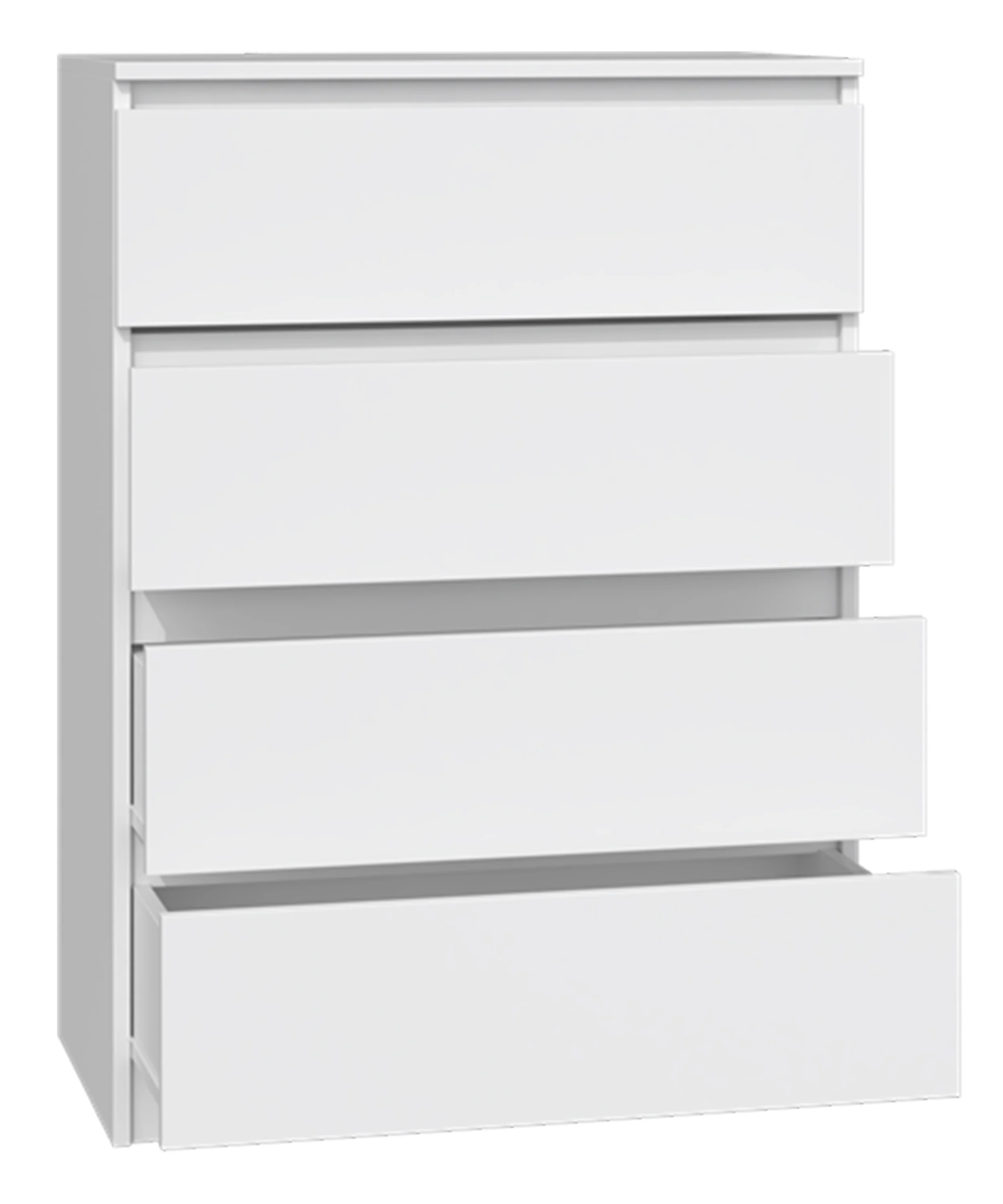Komoda Malwa z czterema szufladami 70 cm biała - Image 6