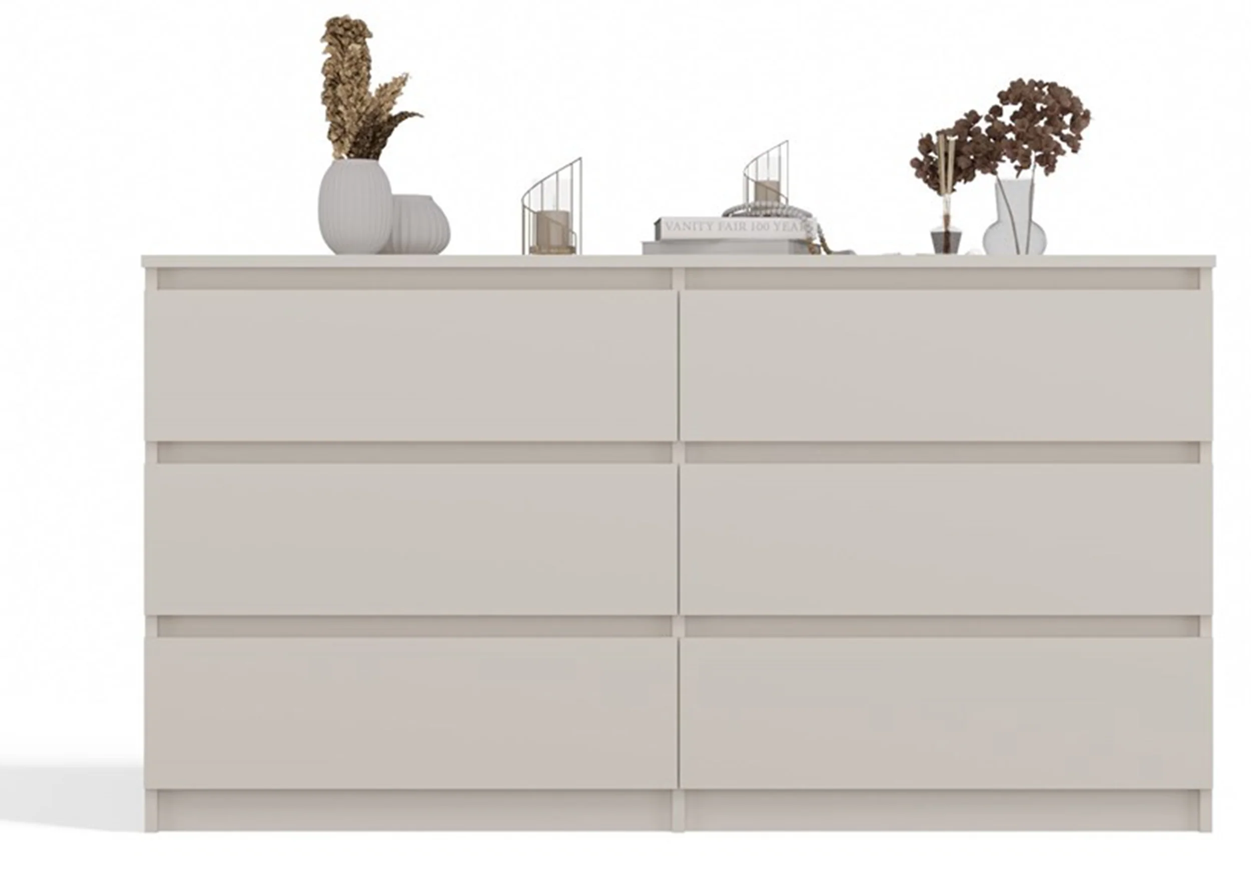 Komoda Malwa z sześcioma szufladami 138 cm kaszmir - Image 3