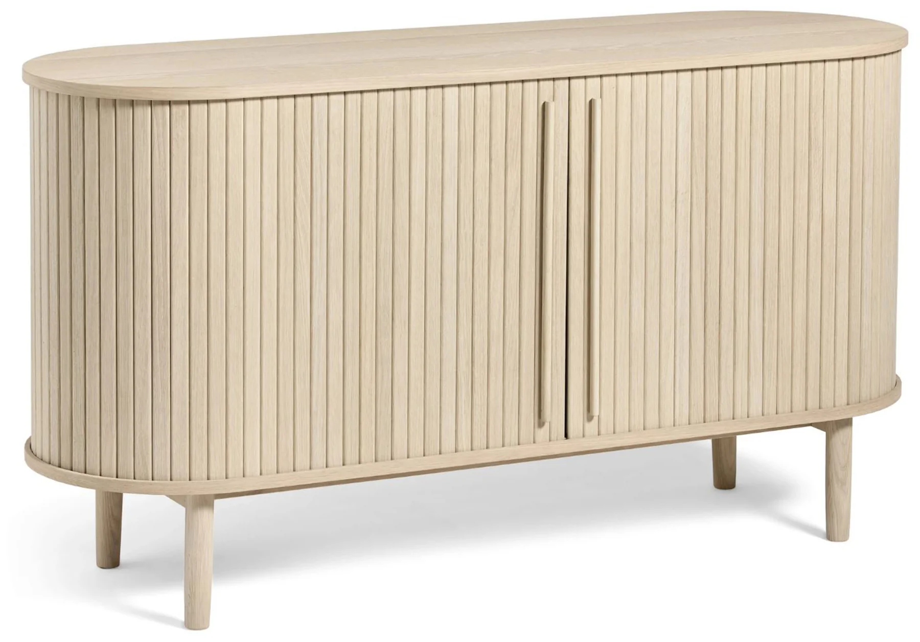 Komoda Meta 140 cm lamele dąb bielony