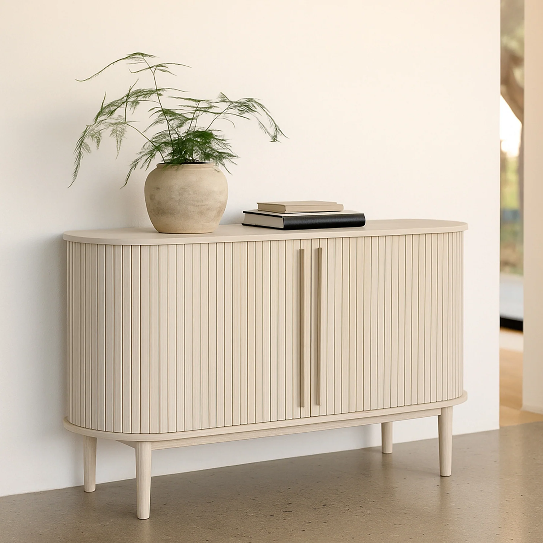 Komoda Meta 140 cm lamele dąb bielony - Image 2