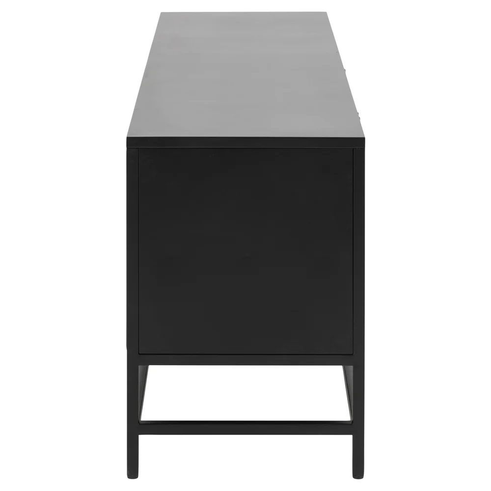 Komoda niska Rondan w stylu industrialnym 60x160 cm czarna - Image 4