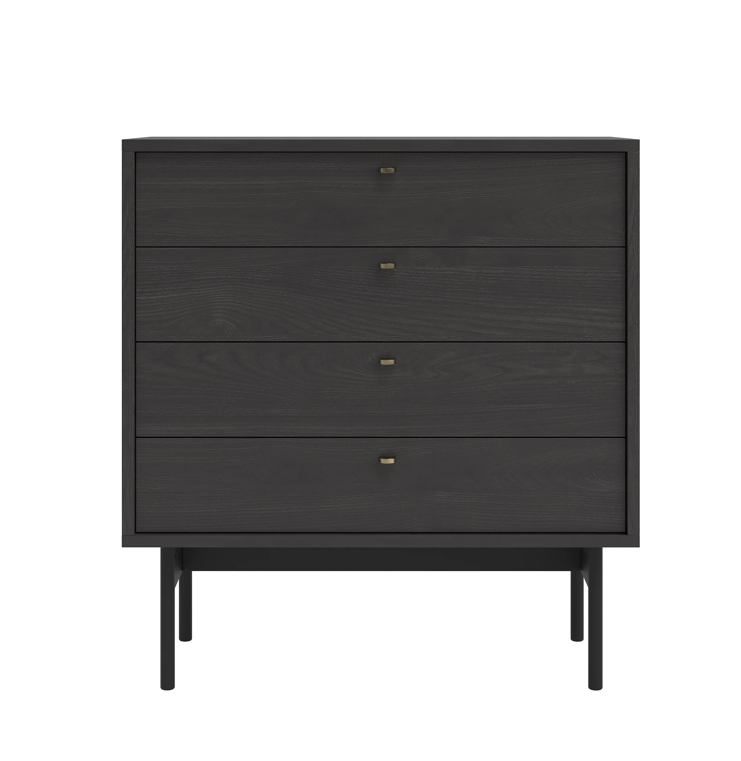 Komoda Olar z czterema szufladami 85 cm Jesion Portland czarny - Image 6