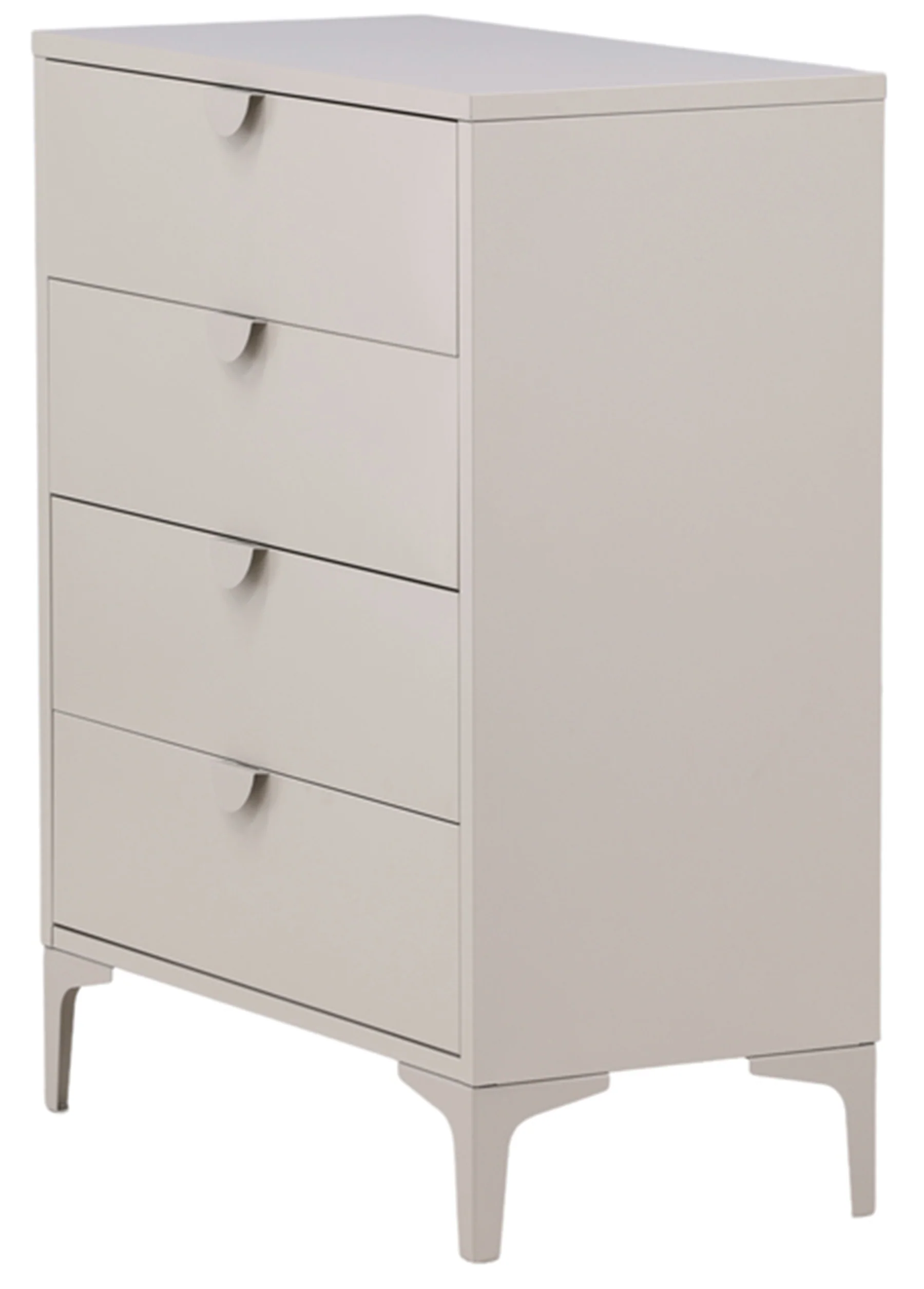 Komoda Piring z czterema szufladami 78 cm beżowa metalowa - Image 6