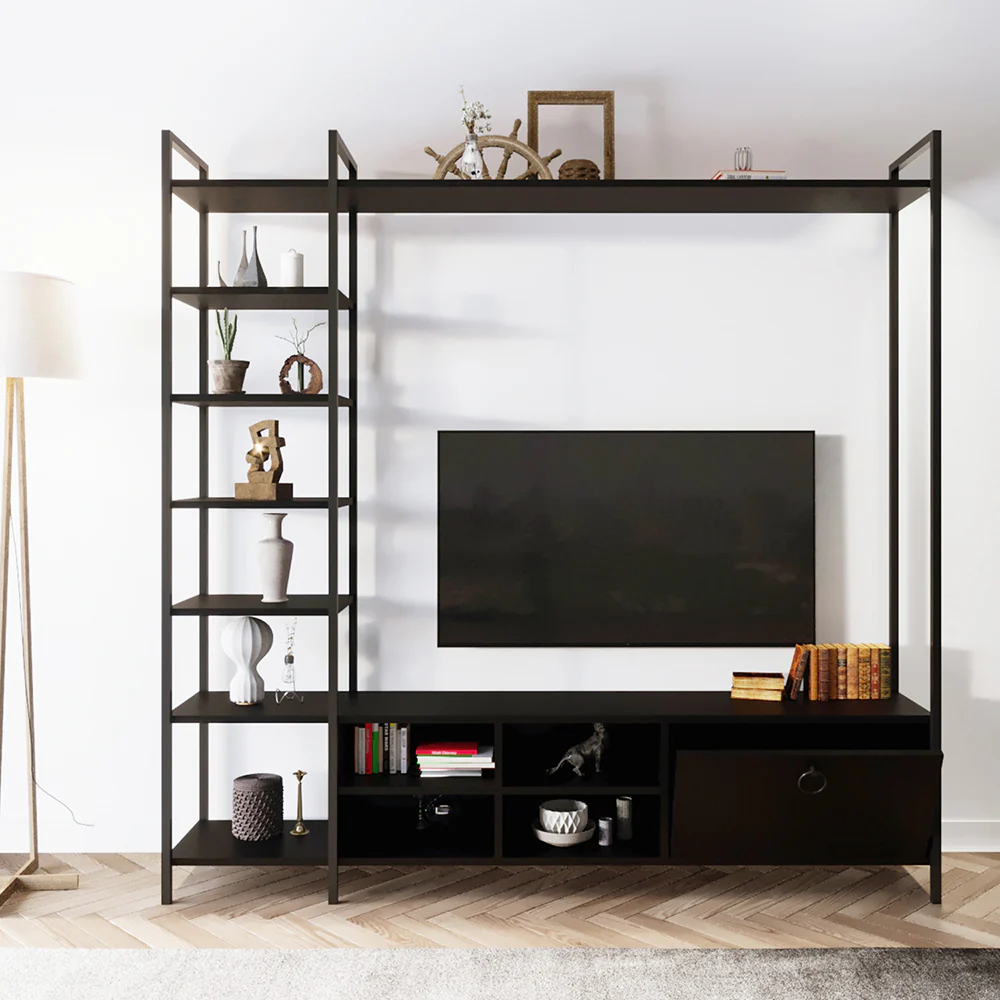 Komoda RTV Motal 180 cm czarna - Image 2