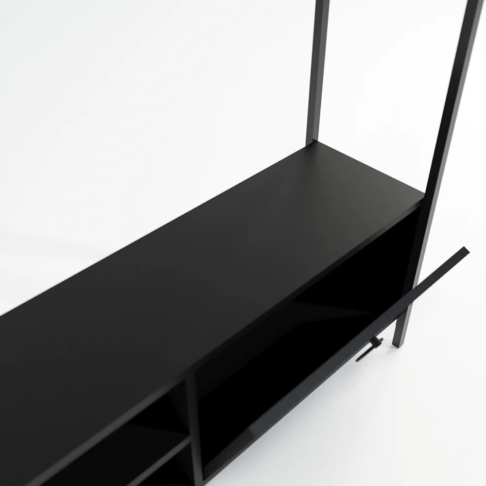 Komoda RTV Motal 180 cm czarna - Image 6