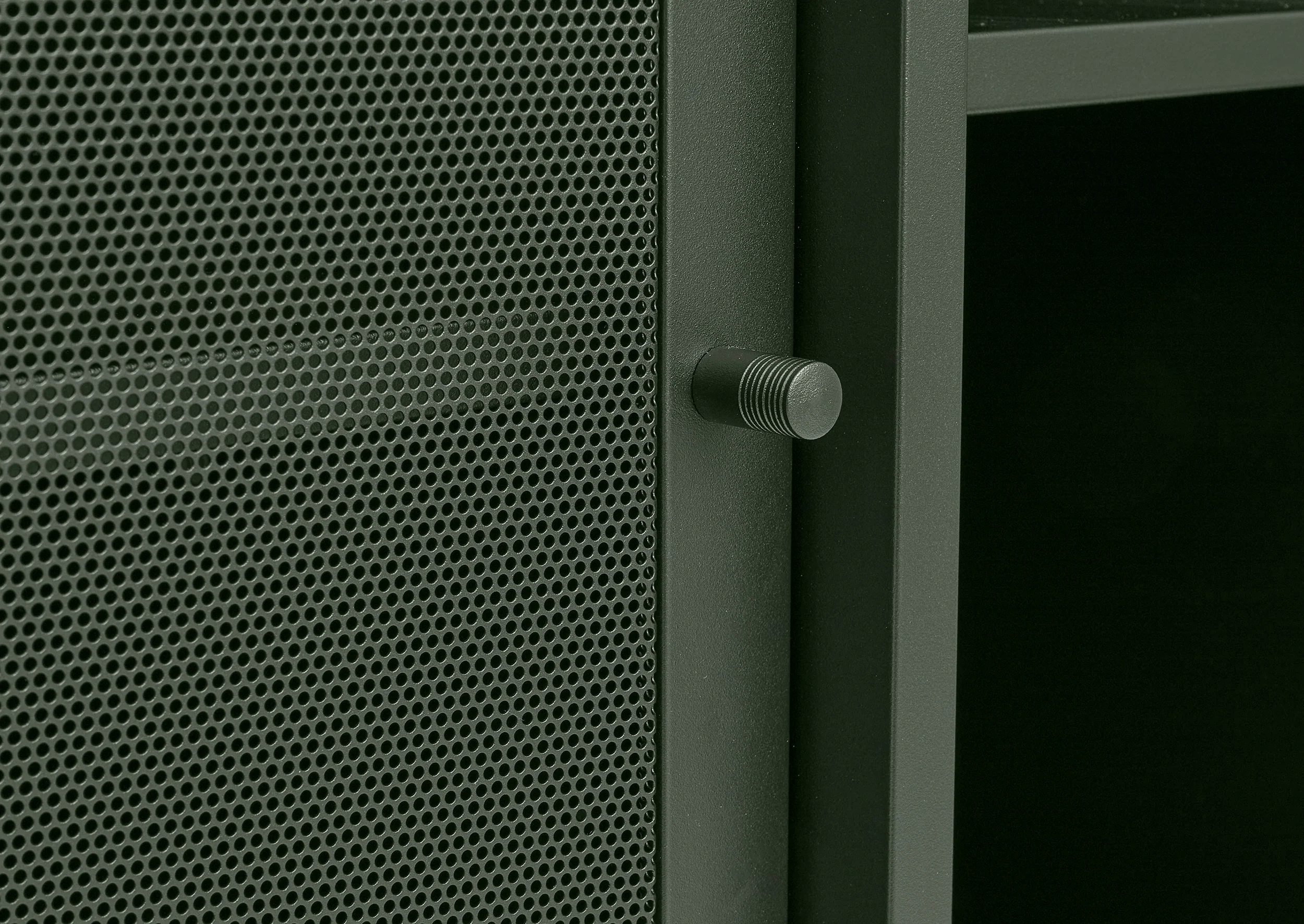 Komoda Sonaves 160 cm metalowa z przesuwnymi drzwiami ciemnozielona - Image 5