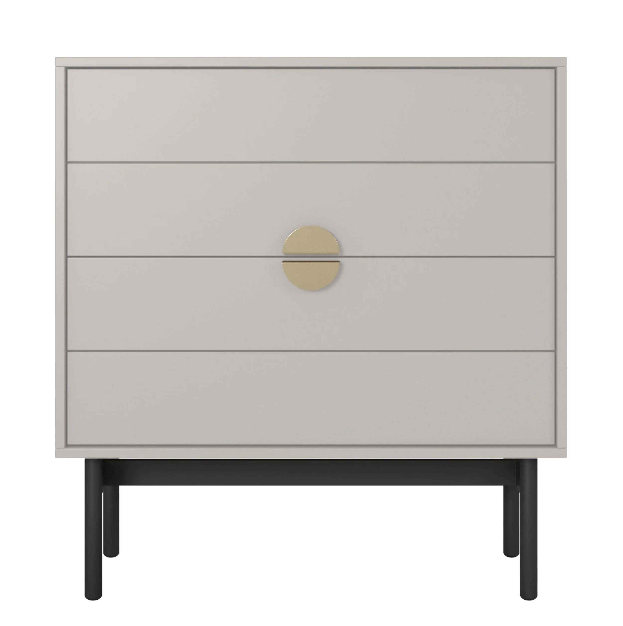 Komoda Stoon z czterema szufladami 85 cm Szary beż - Image 4